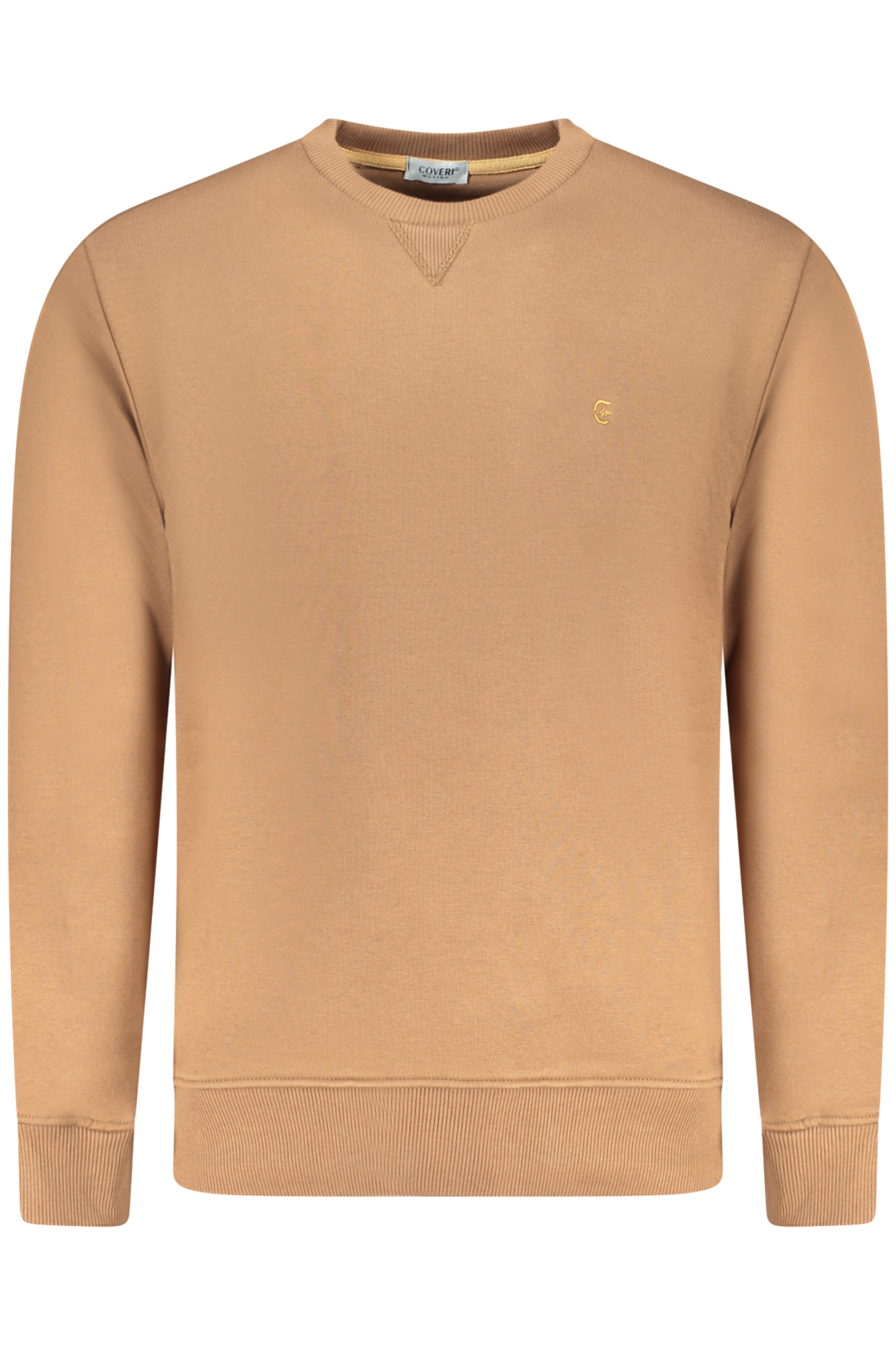 COVERI MOVING MEN'S BROWN ZIP-UP SWEATSHIRT COVERI MOVING MEN'S BROWN ZIP-UP SWEATSHIRT