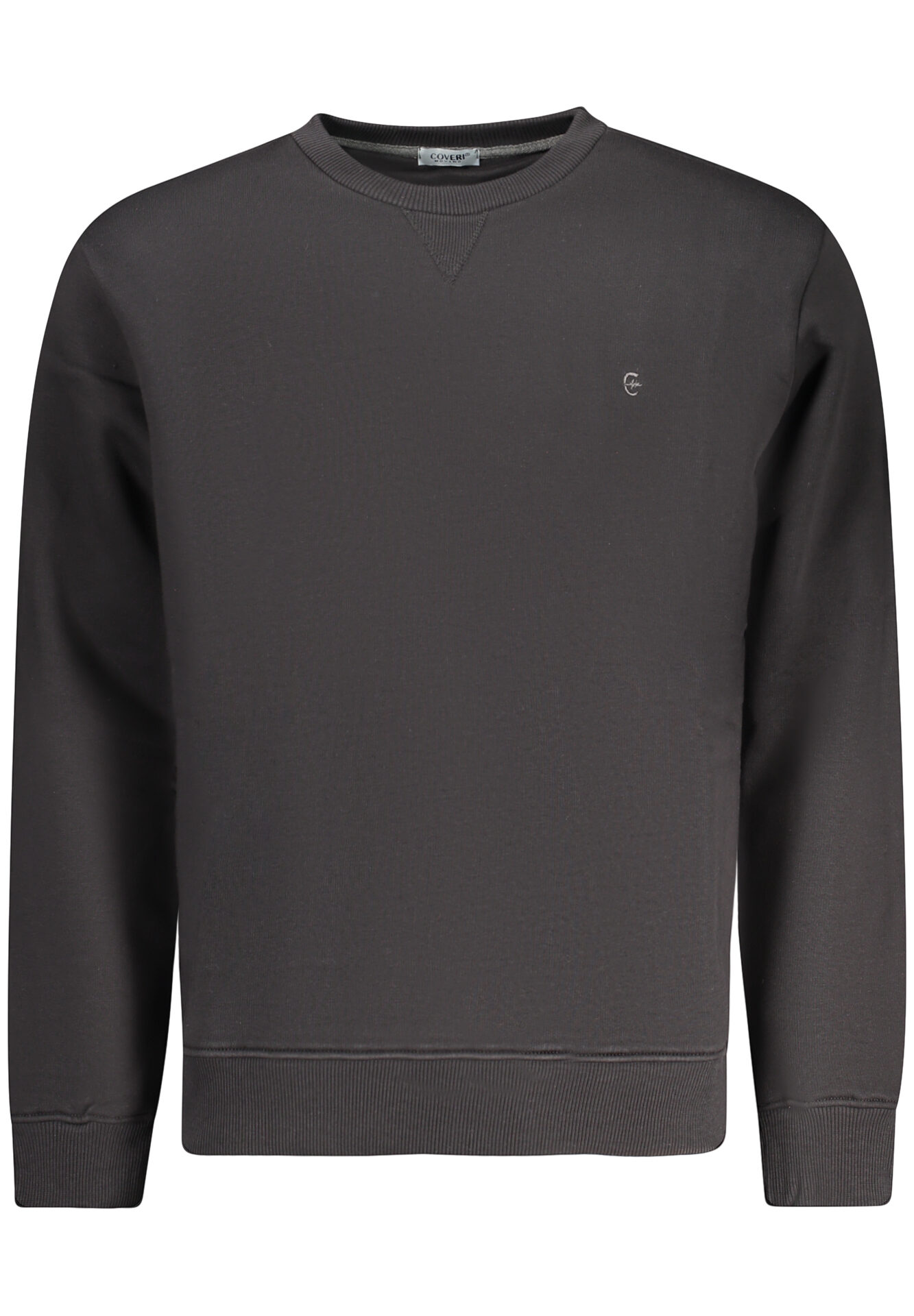 COVERI MOVING MEN'S BLACK ZIP-UP SWEATSHIRT
