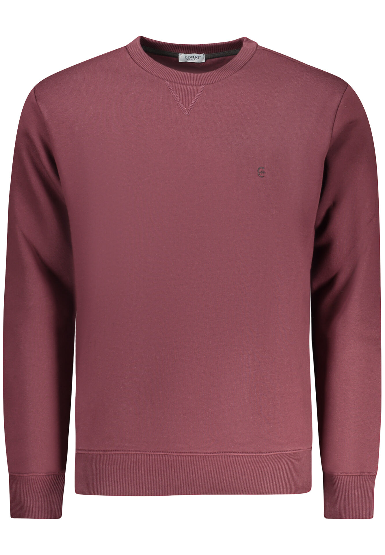 COVERI MOVING MEN'S RED ZIP-LESS SWEATSHIRT