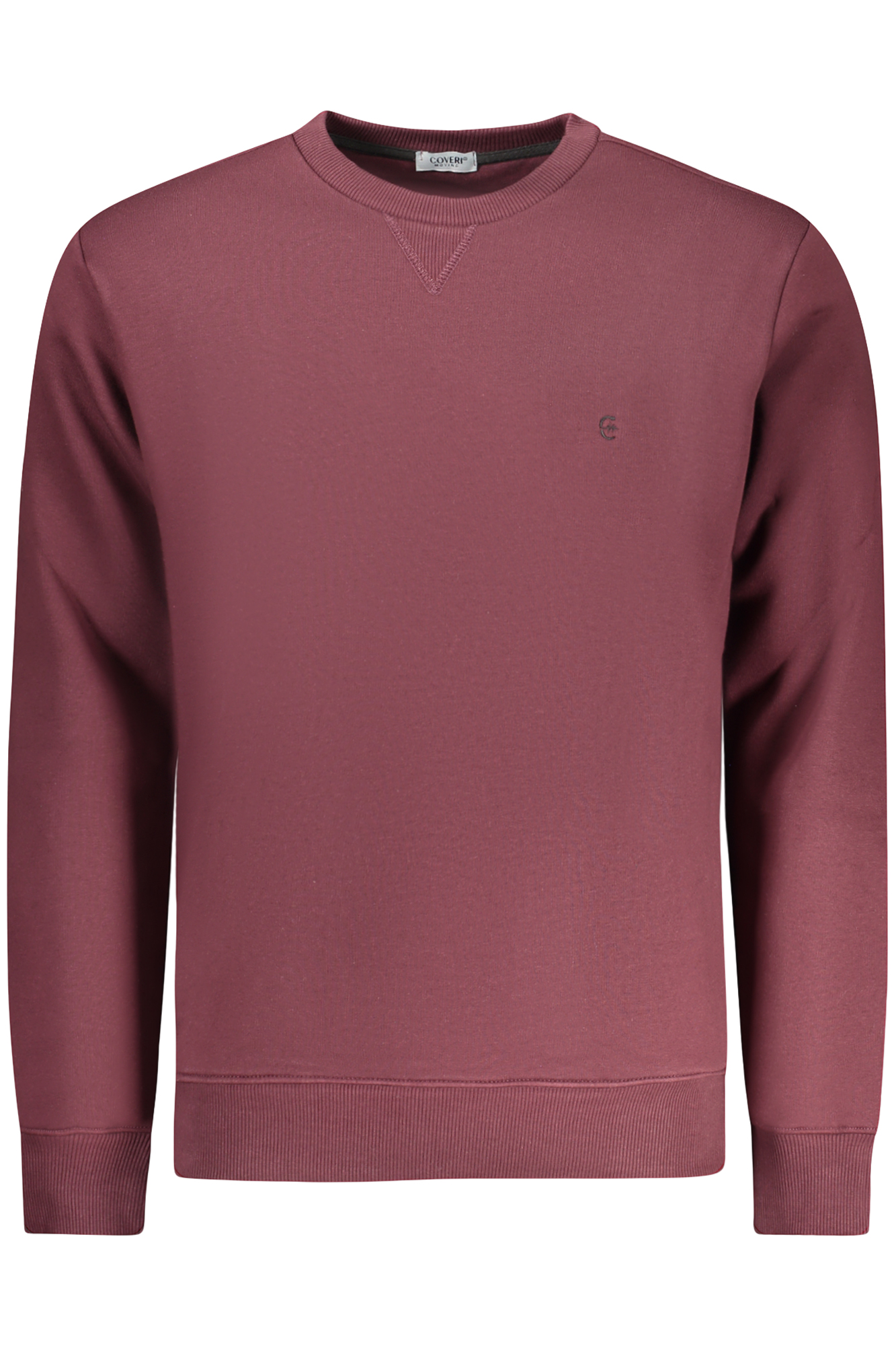 COVERI MOVING MEN'S RED ZIP-LESS SWEATSHIRT COVERI MOVING MEN'S RED ZIP-LESS SWEATSHIRT