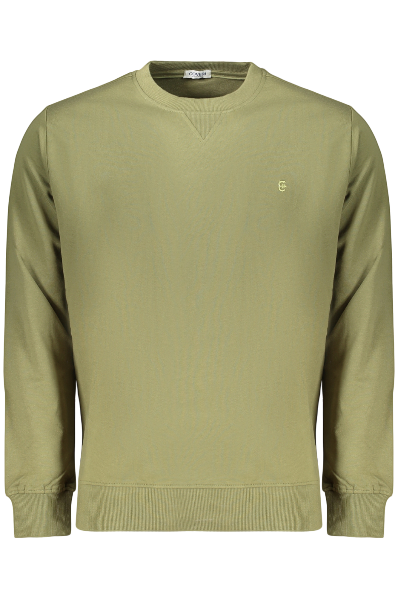 COVERI MOVING MEN'S ZIP-LESS SWEATSHIRT GREEN COVERI MOVING MEN'S ZIP-LESS SWEATSHIRT GREEN