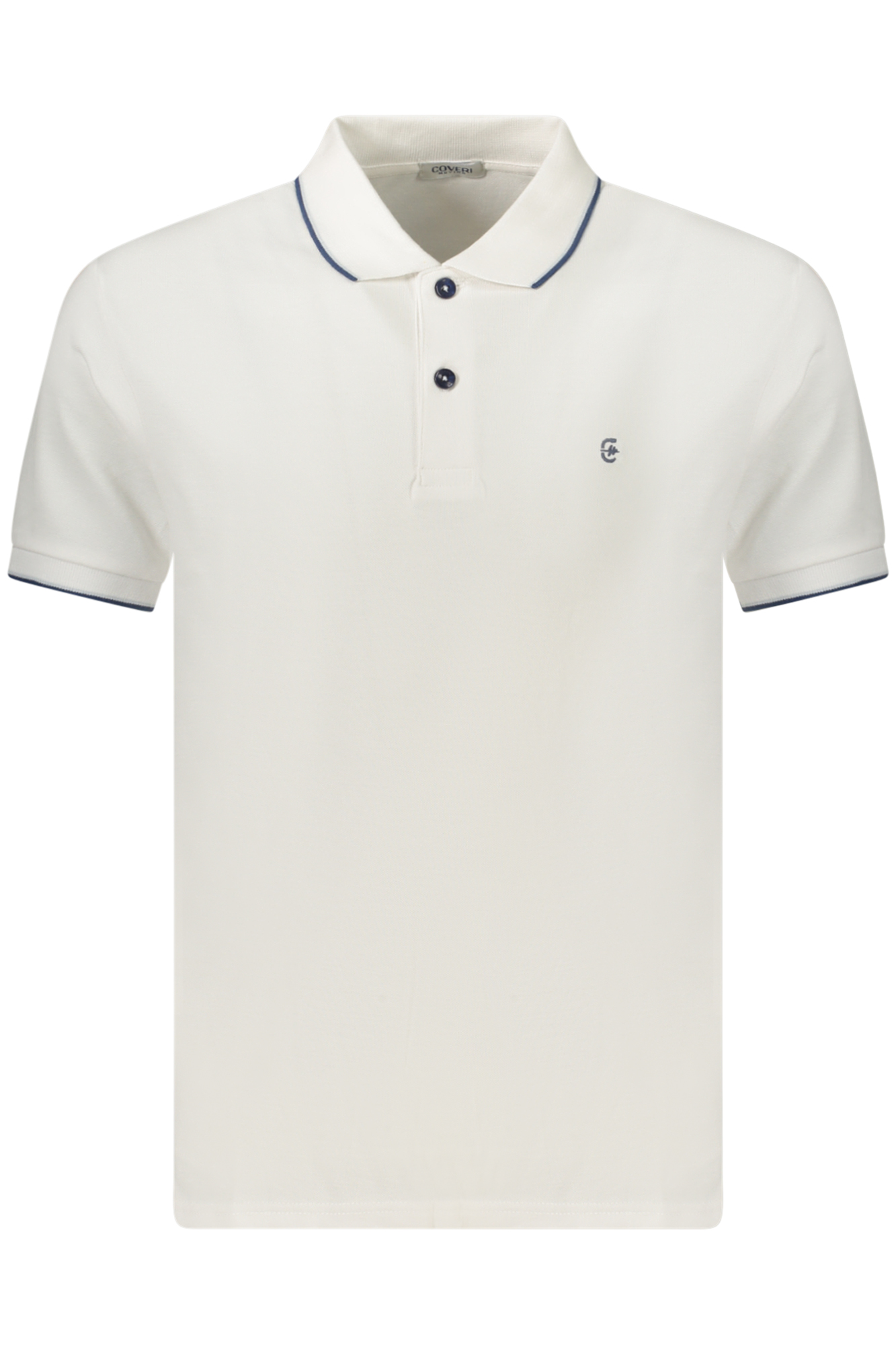 COVERI MOVING MEN'S SHORT-SLEEVE POLO SHIRT WHITE COVERI MOVING MEN'S SHORT-SLEEVE POLO SHIRT WHITE
