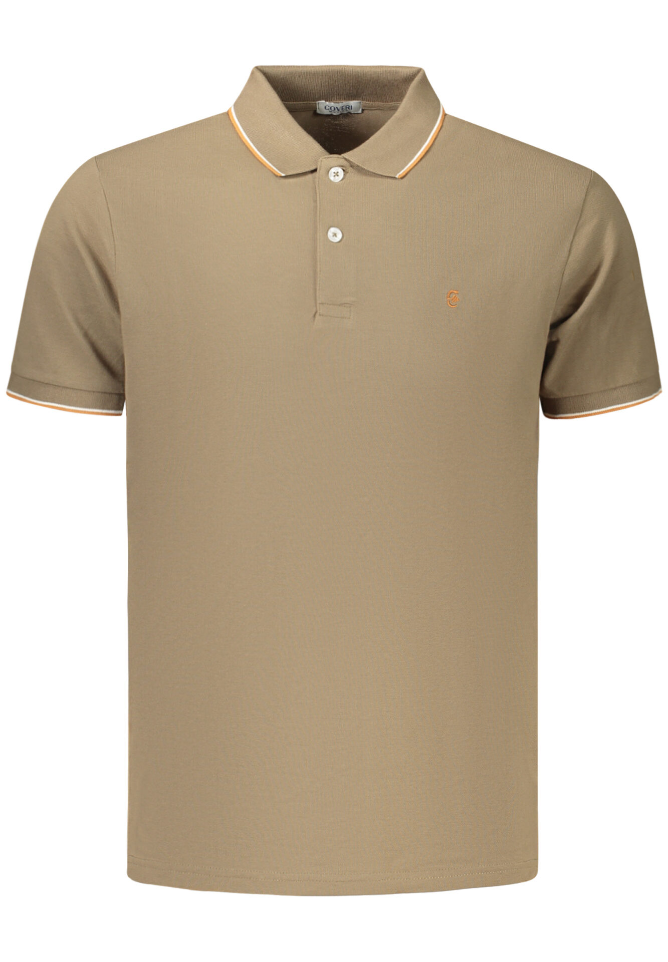 COVERI MOVING MEN'S SHORT-SLEEVE POLO SHIRT, BROWN