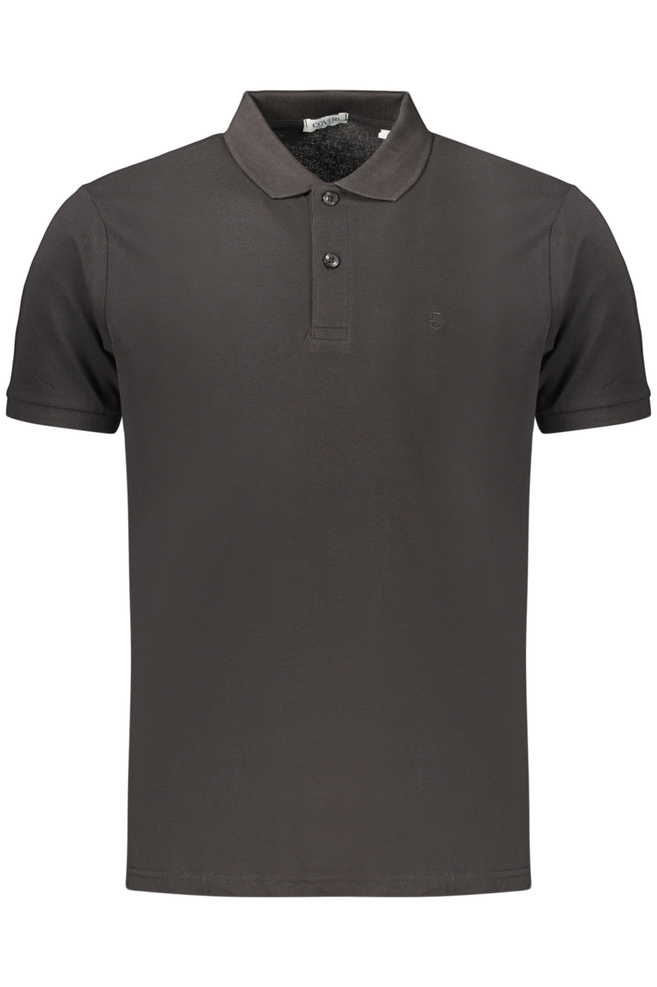 COVERI MOVING MEN'S SHORT-SLEEVE POLO SHIRT BLACK COVERI MOVING MEN'S SHORT-SLEEVE POLO SHIRT BLACK