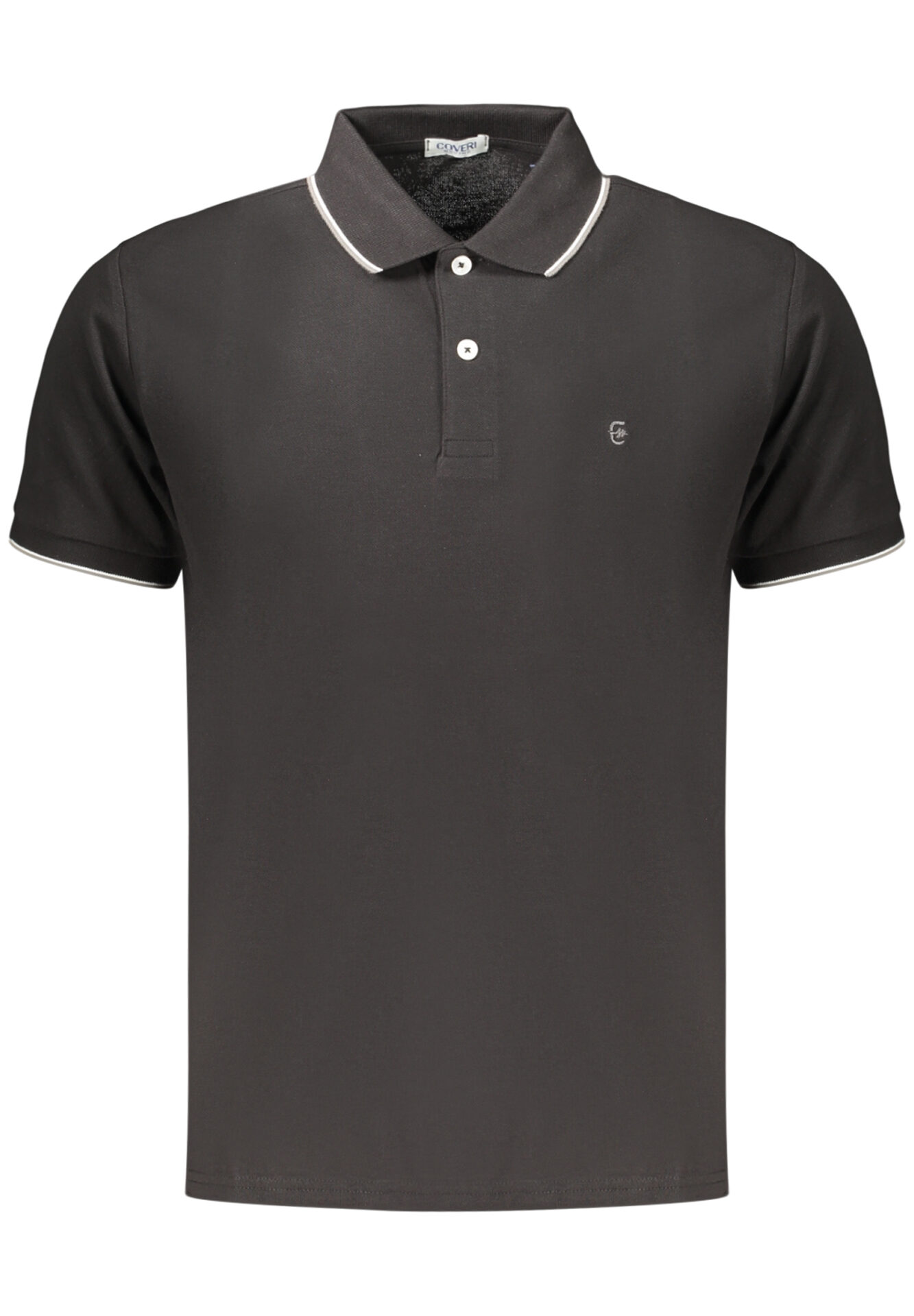 COVERI MOVING MEN'S SHORT-SLEEVE POLO SHIRT BLACK