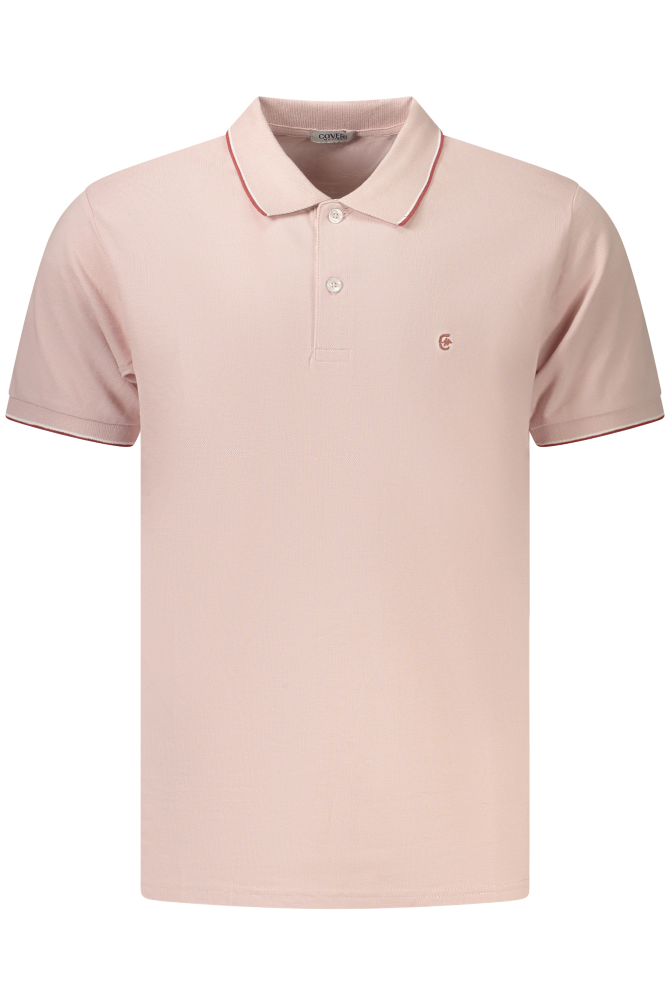 COVERI MOVING MEN'S SHORT-SLEEVE POLO SHIRT PINK COVERI MOVING MEN'S SHORT-SLEEVE POLO SHIRT PINK