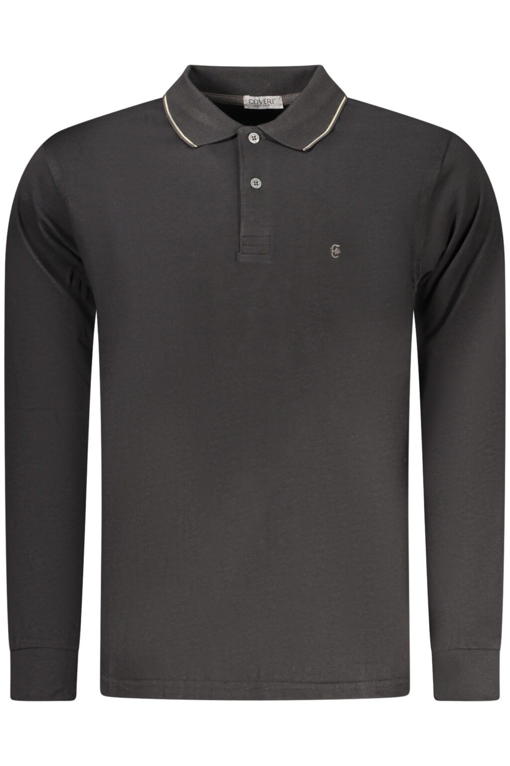 coverimovingpolomanichelungheuomonero_1 COVERI MOVING Vyriški Juodi Polo marškinėliai