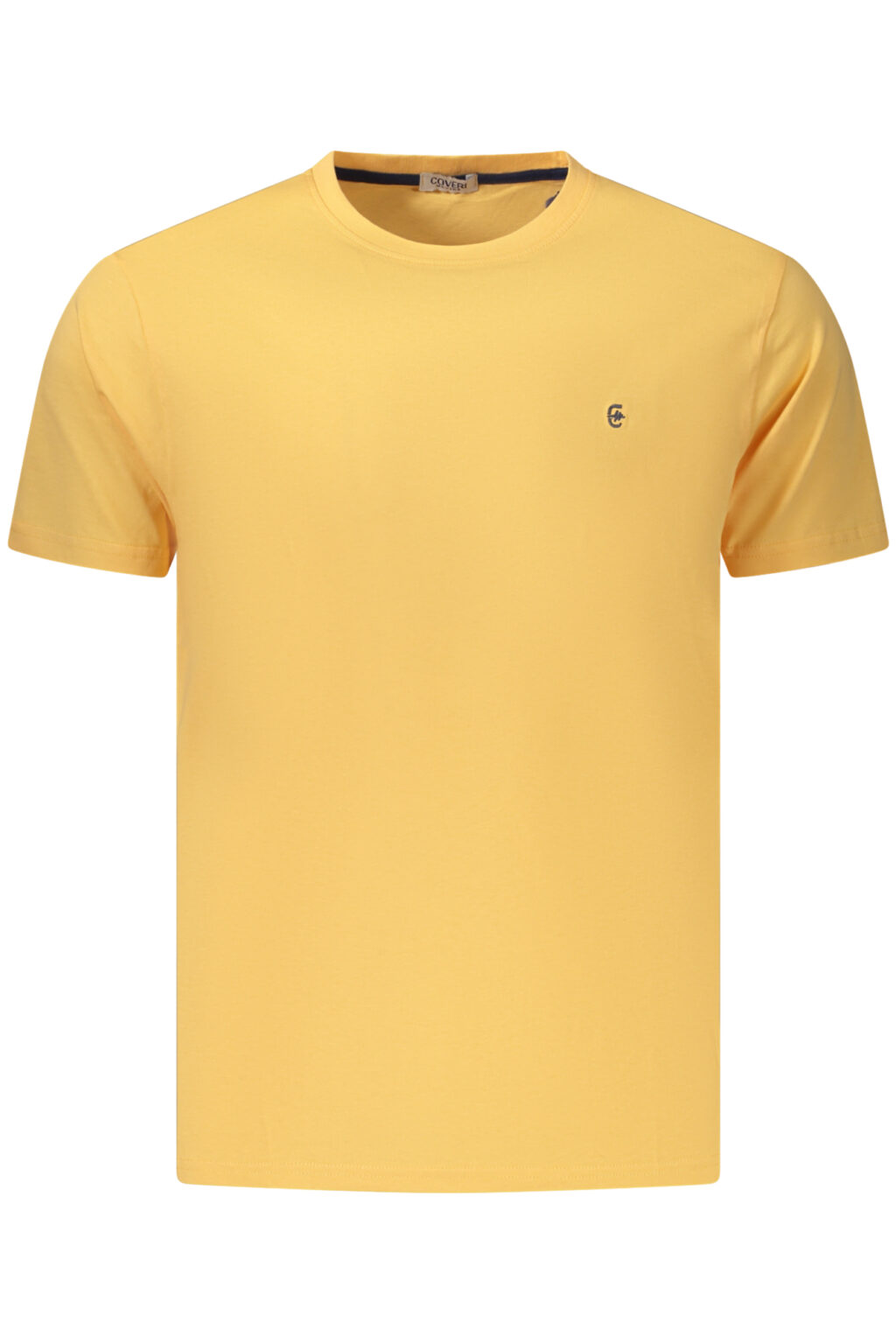 coverimovingt-shirtmanichecorteuomoarancio_1 COVERI MOVING oranžiniai vyriški marškinėliai trumpomis rankovėmis