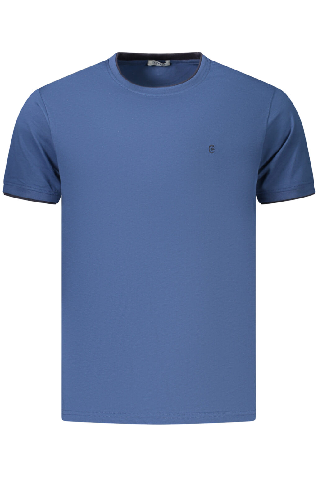 coverimovingt-shirtmanichecorteuomoblu_1 COVERI MOVING mėlyni vyriški marškinėliai trumpomis rankovėmis