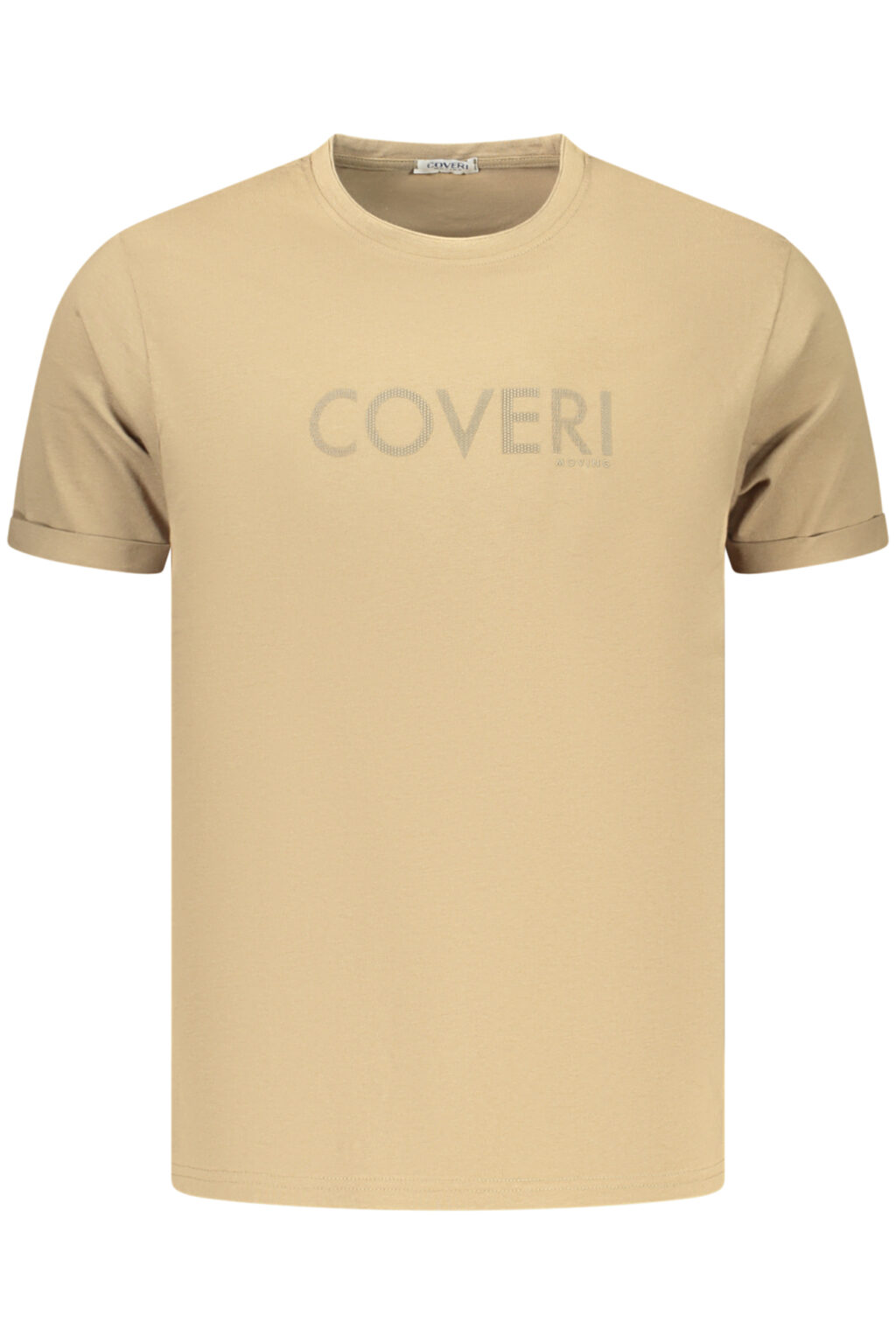 coverimovingt-shirtmanichecorteuomomarrone_1 COVERI MOVING vyriški marškinėliai trumpomis rankovėmis, rudi