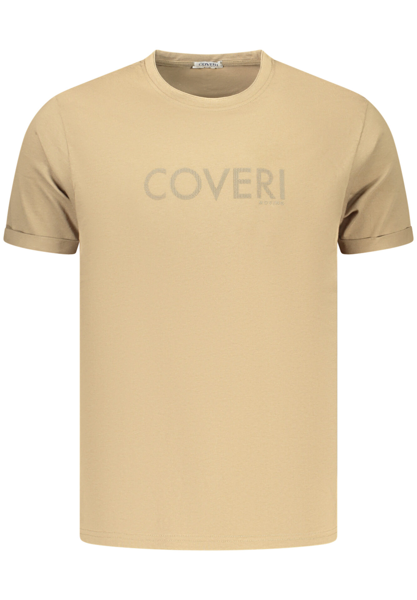 COVERI MOVING MEN'S SHORT-SLEEVE T-SHIRT BROWN