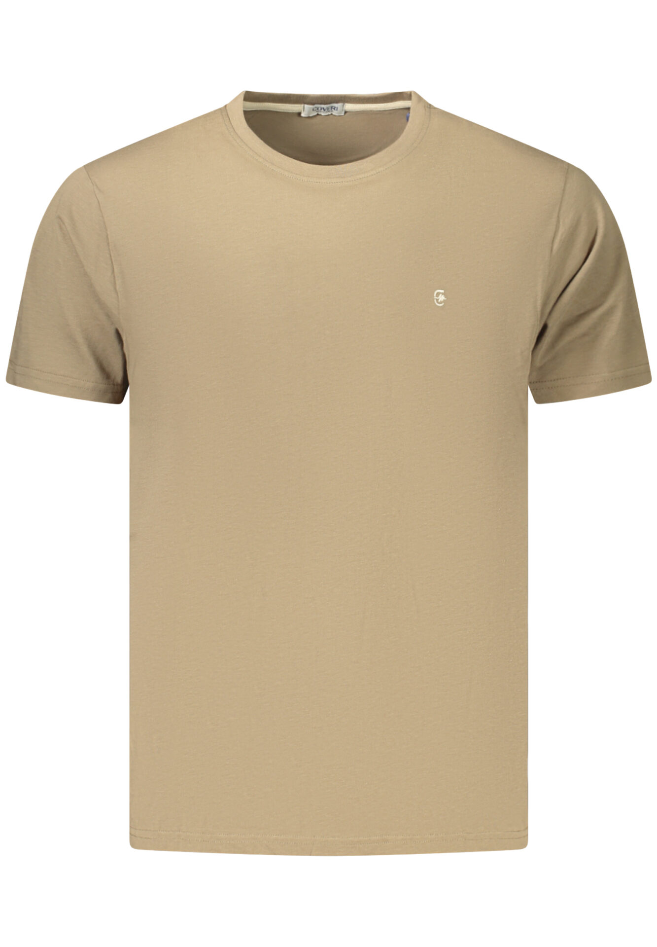 COVERI MOVING MEN'S SHORT-SLEEVE T-SHIRT BROWN