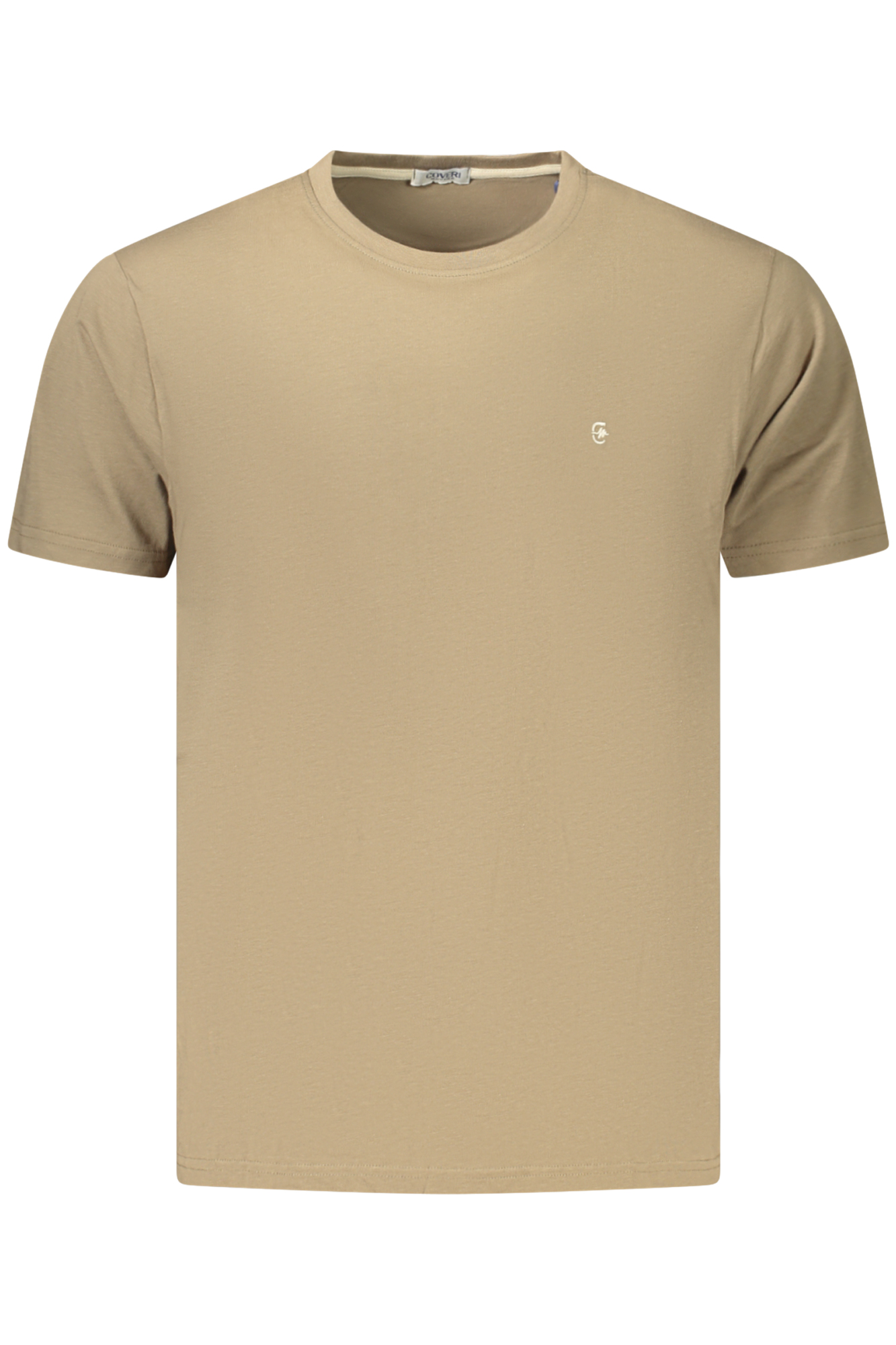 COVERI MOVING MEN'S SHORT-SLEEVE T-SHIRT BROWN COVERI MOVING MEN'S SHORT-SLEEVE T-SHIRT BROWN