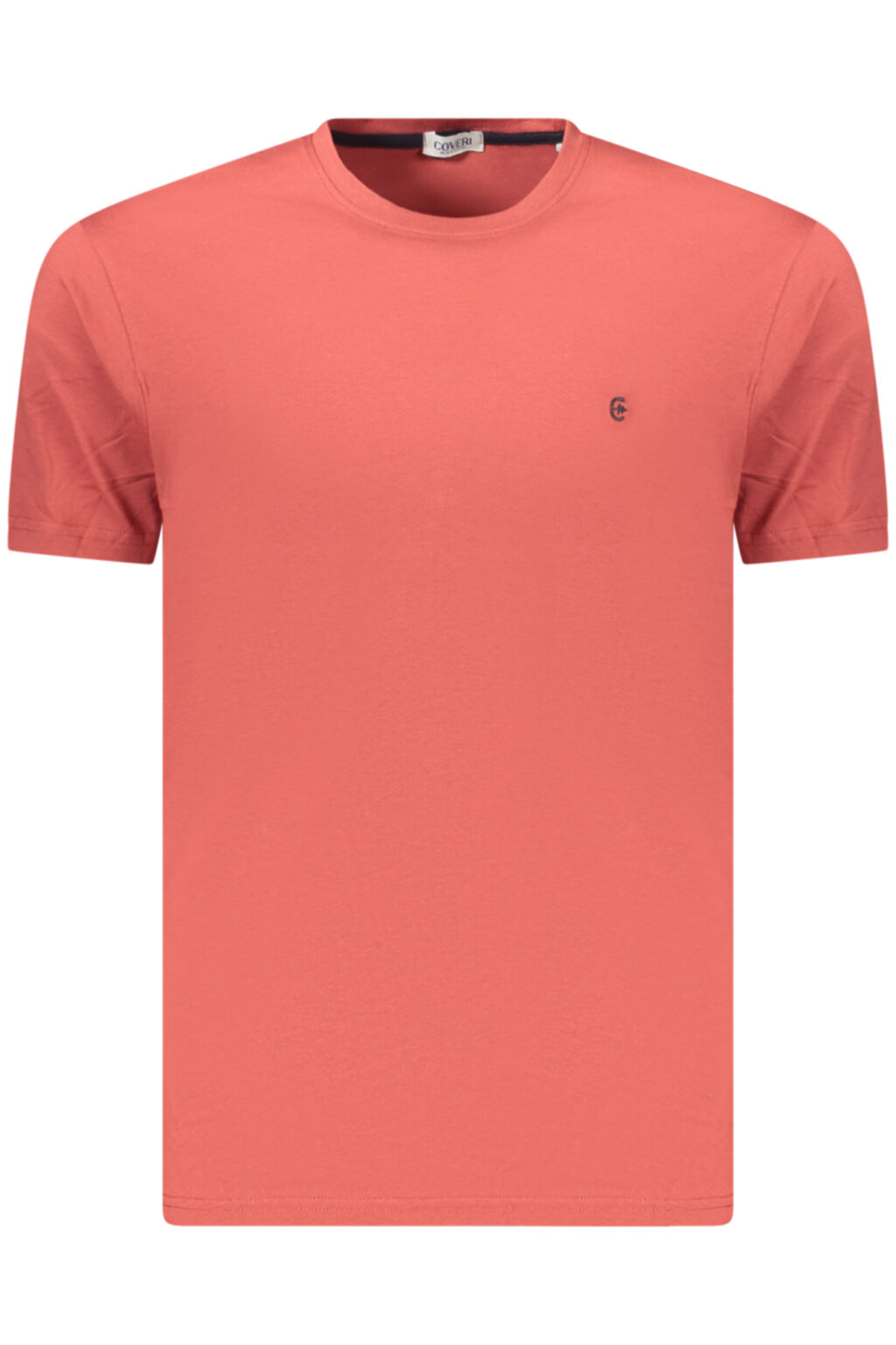coverimovingt-shirtmanichecorteuomorosso_1 COVERI MOVING raudoni vyriški marškinėliai trumpomis rankovėmis