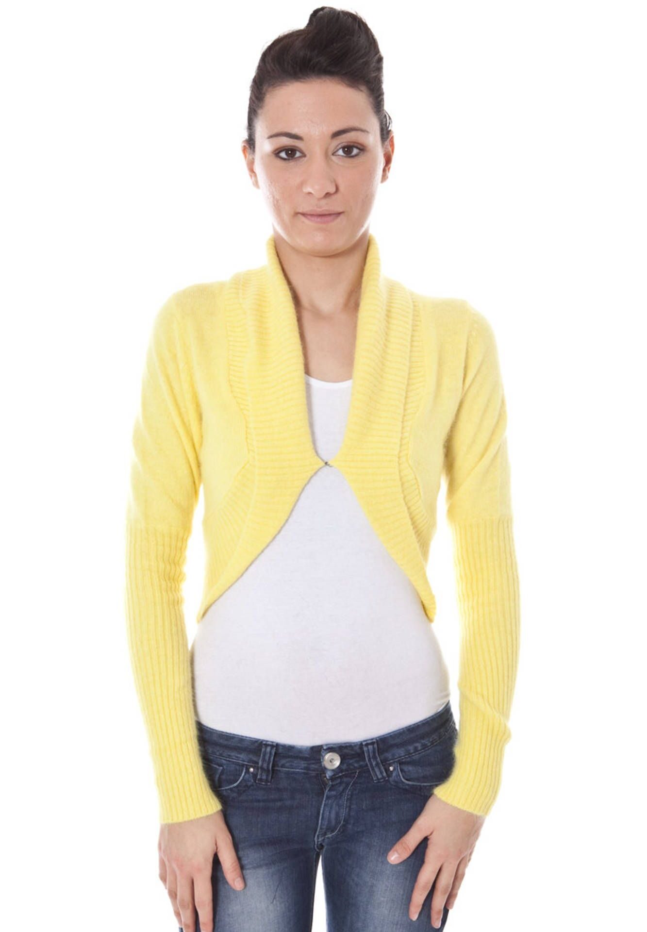 DATCH SHRUG LONG SLEEVE WOMAN YELLOW