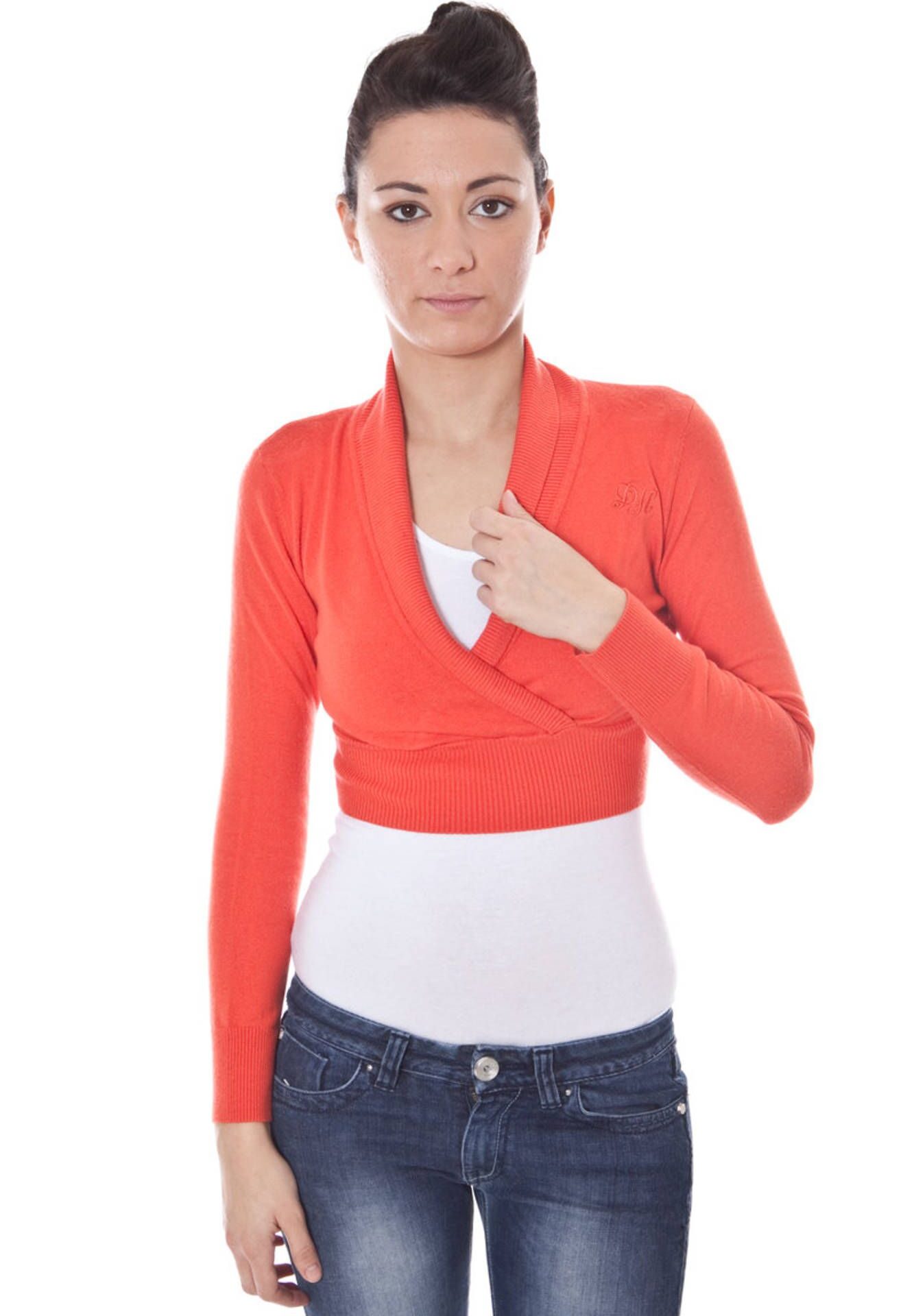 DATCH SHRUG LONG SLEEVE WOMAN RED