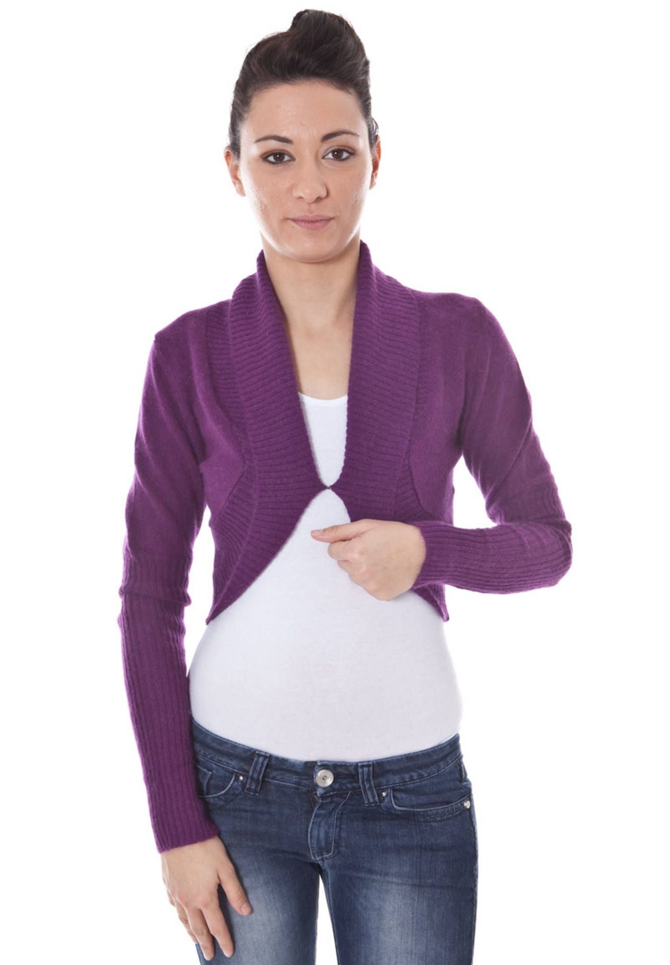 DATCH SHRUG LONG SLEEVES PURPLE WOMAN