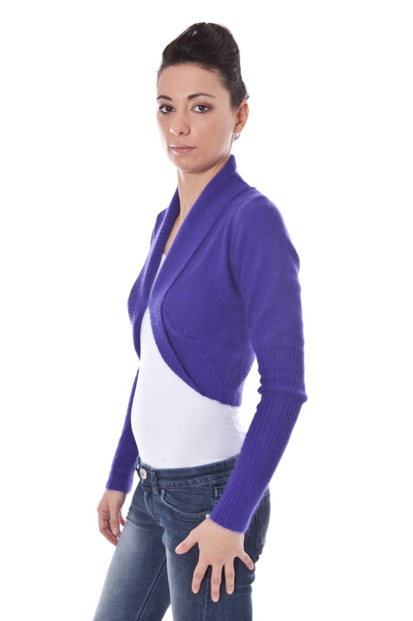 DATCH VIOLETINIS MOTERIŠKAS BOLERO ILGOMIS RANKOVĖMIS DATCH VIOLETINIS MOTERIŠKAS BOLERO ILGOMIS RANKOVĖMIS - Image 3