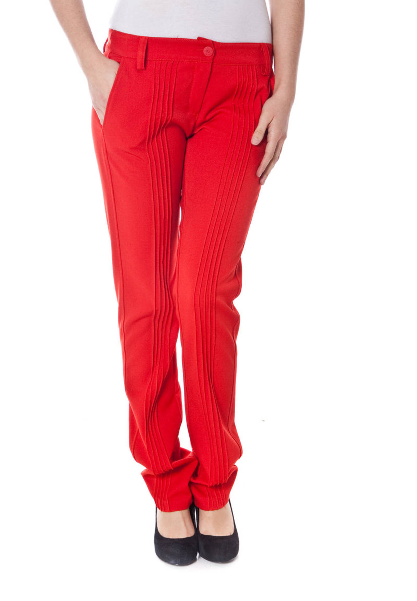 DENNY ROSE RED WOMAN TROUSERS