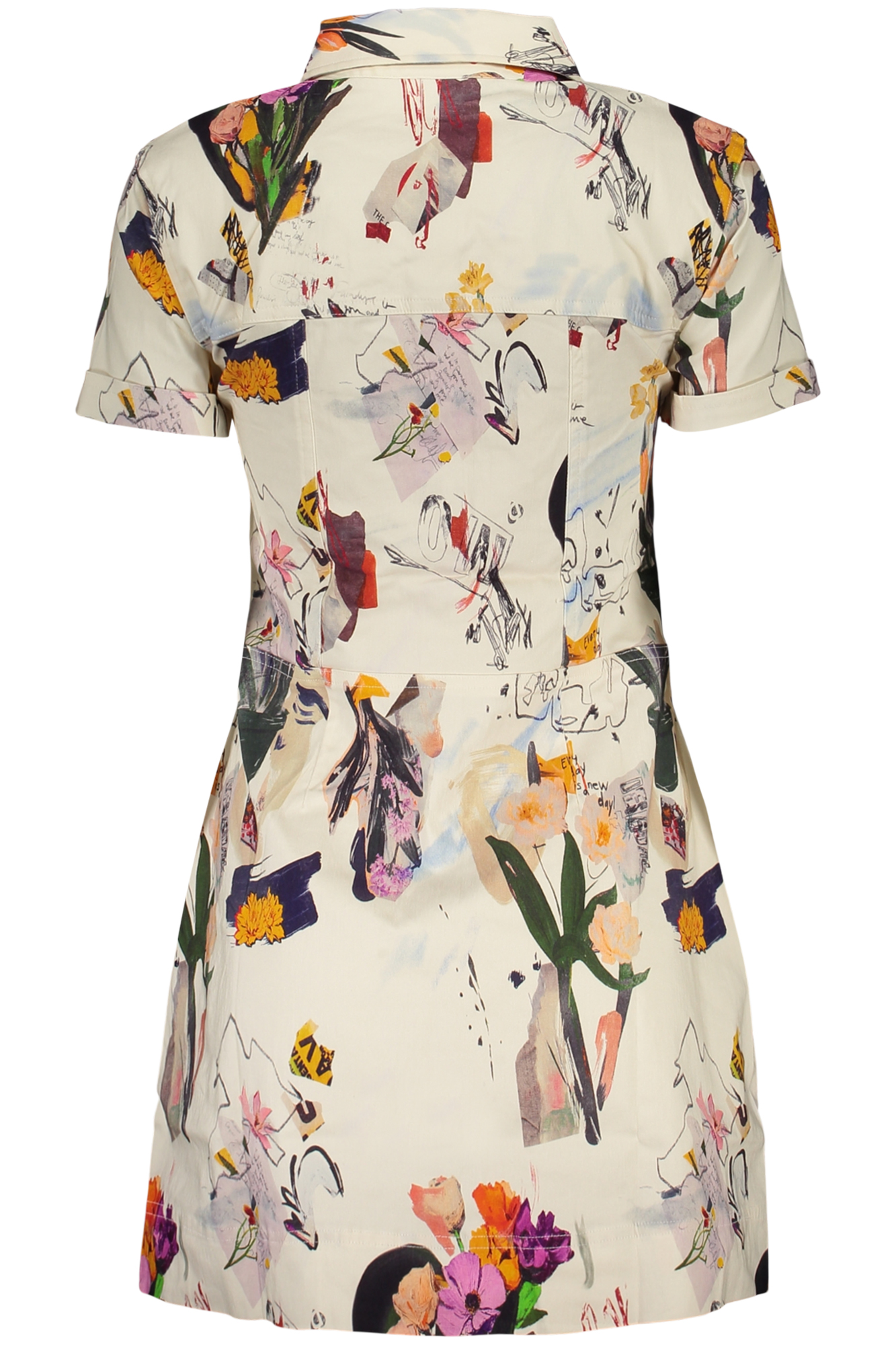 DESIGUAL WOMEN'S SHORT DRESS WHITE DESIGUAL WOMEN'S SHORT DRESS WHITE - Image 2