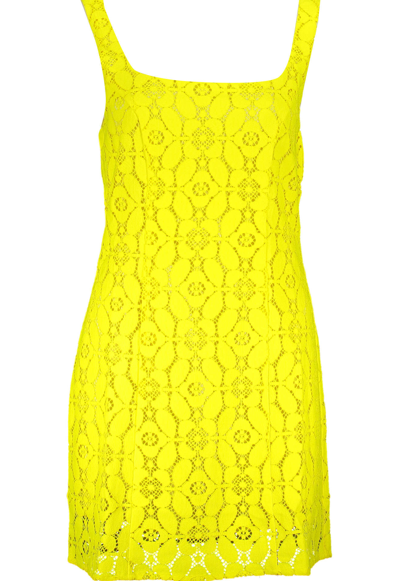 DESIGUAL WOMEN'S SHORT DRESS YELLOW
