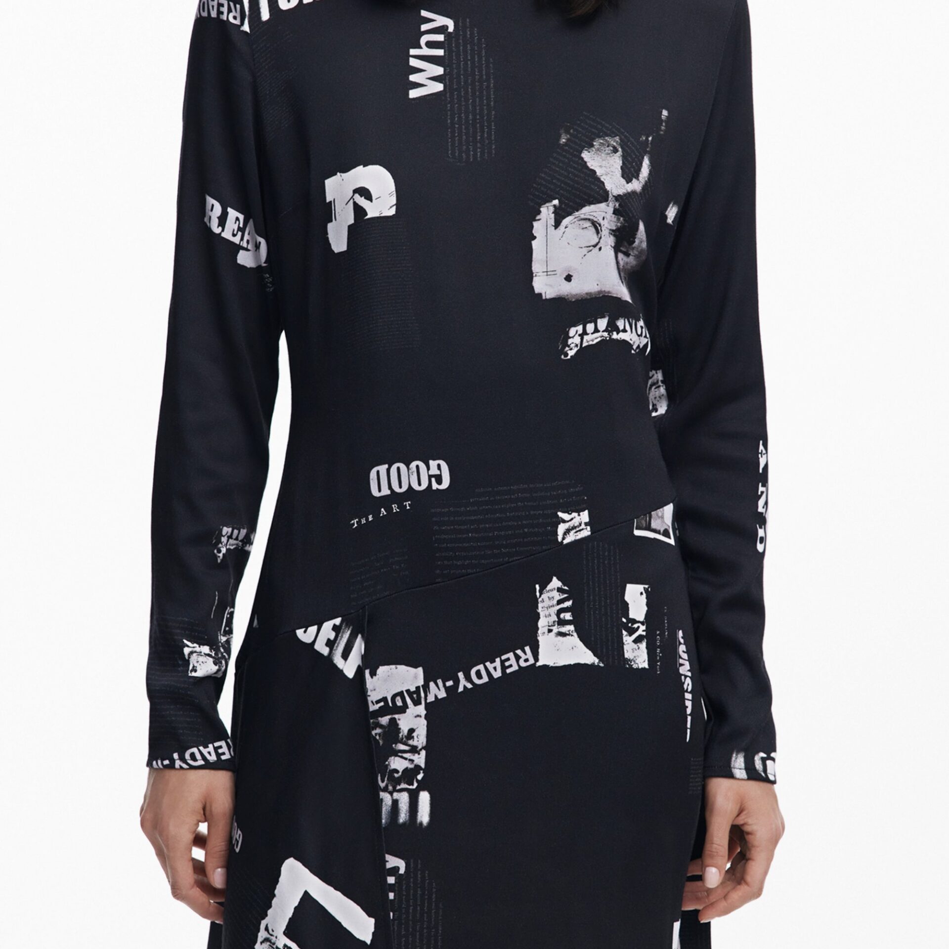 DESIGUAL WOMEN'S SHORT BLACK DRESS