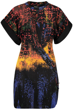 DESIGUAL SHORT DRESS FOR WOMEN IN BLACK