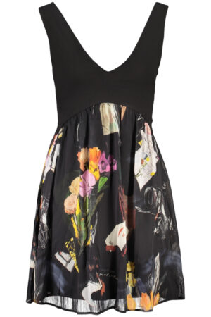 DESIGUAL SHORT DRESS FOR WOMEN IN BLACK