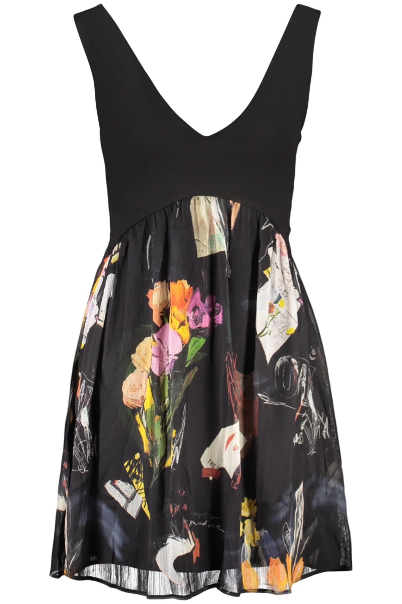 DESIGUAL juoda trumpa moteriška suknelė DESIGUAL juoda trumpa moteriška suknelė