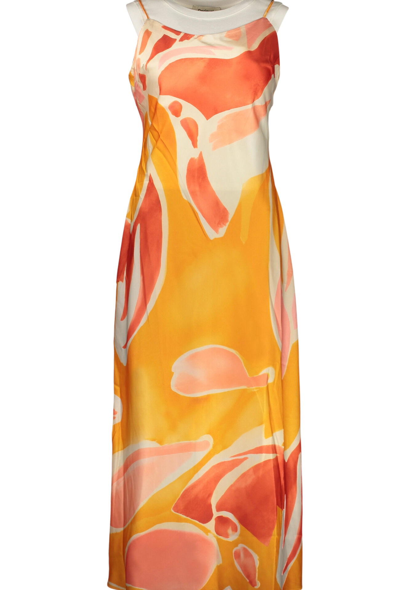DESIGUAL WOMEN'S LONG DRESS ORANGE