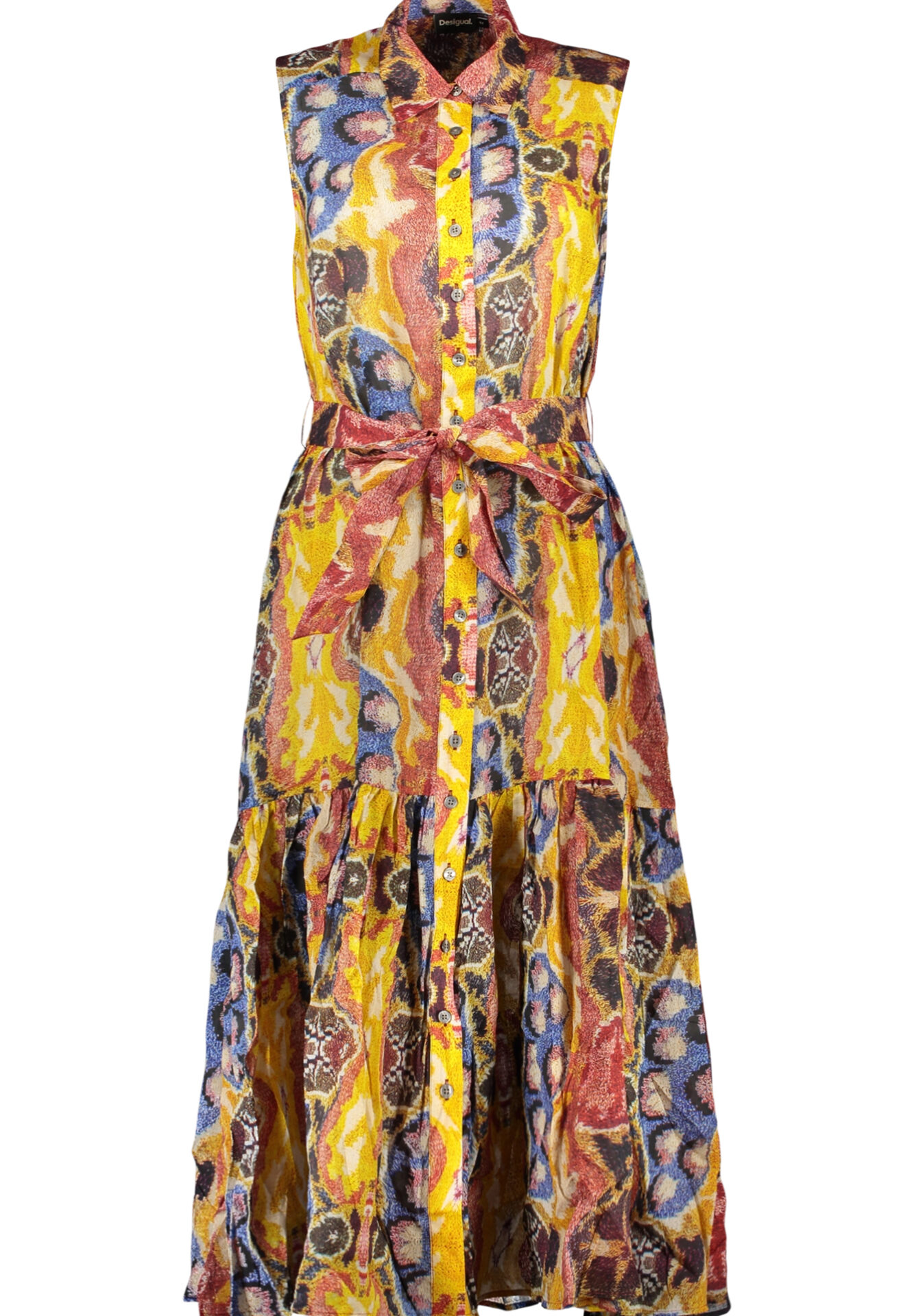 DESIGUAL WOMEN'S LONG DRESS YELLOW