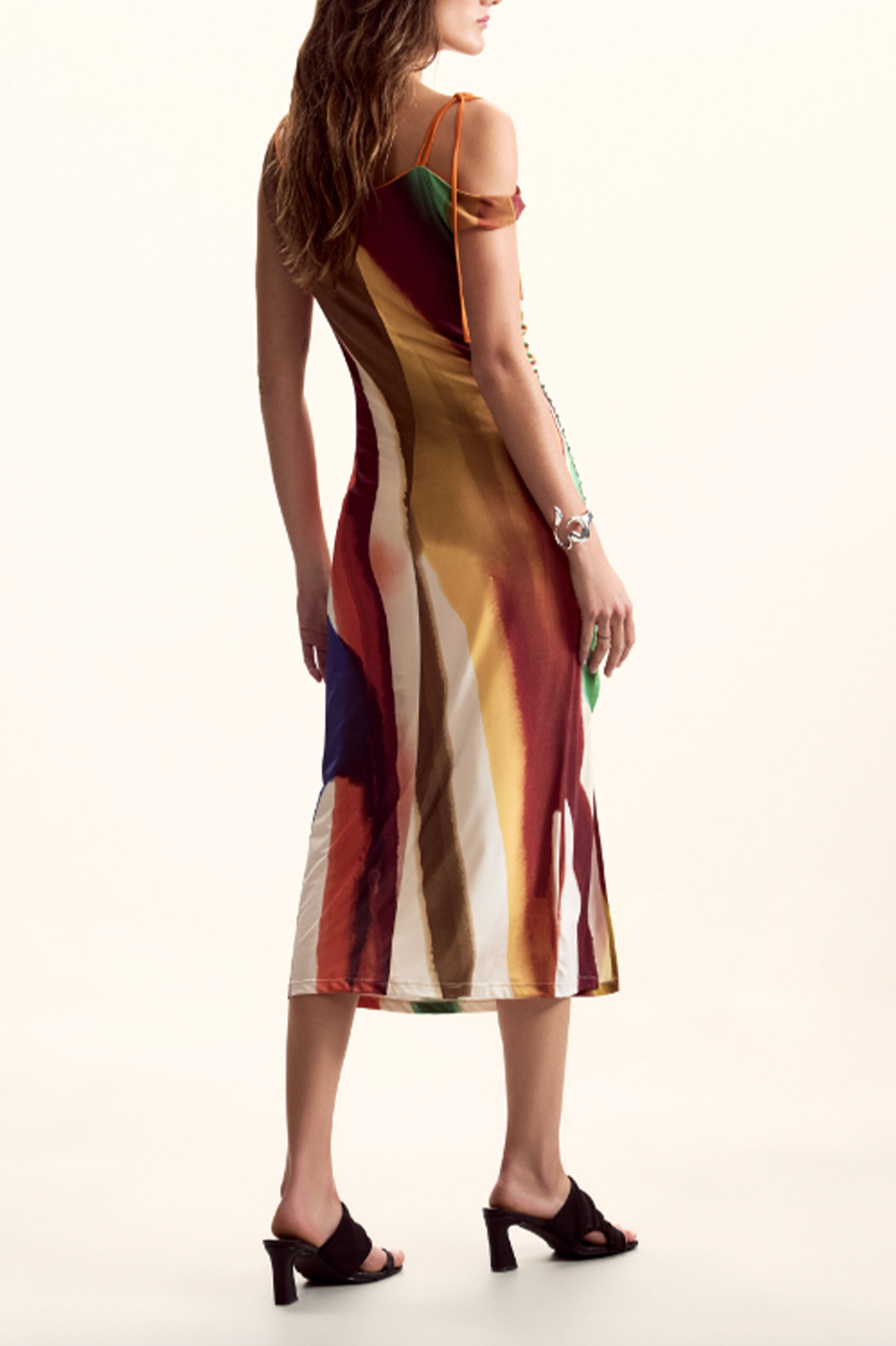 DESIGUAL WOMEN'S LONG DRESS IN BROWN DESIGUAL WOMEN'S LONG DRESS IN BROWN - Image 2