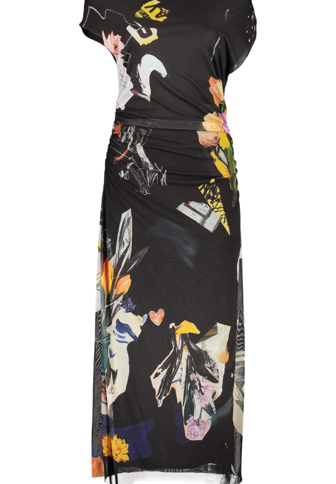 DESIGUAL WOMEN'S LONG BLACK DRESS
