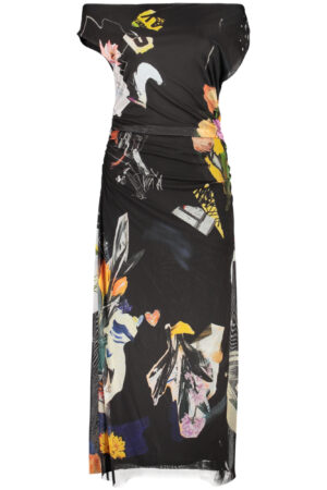 DESIGUAL WOMEN'S LONG BLACK DRESS