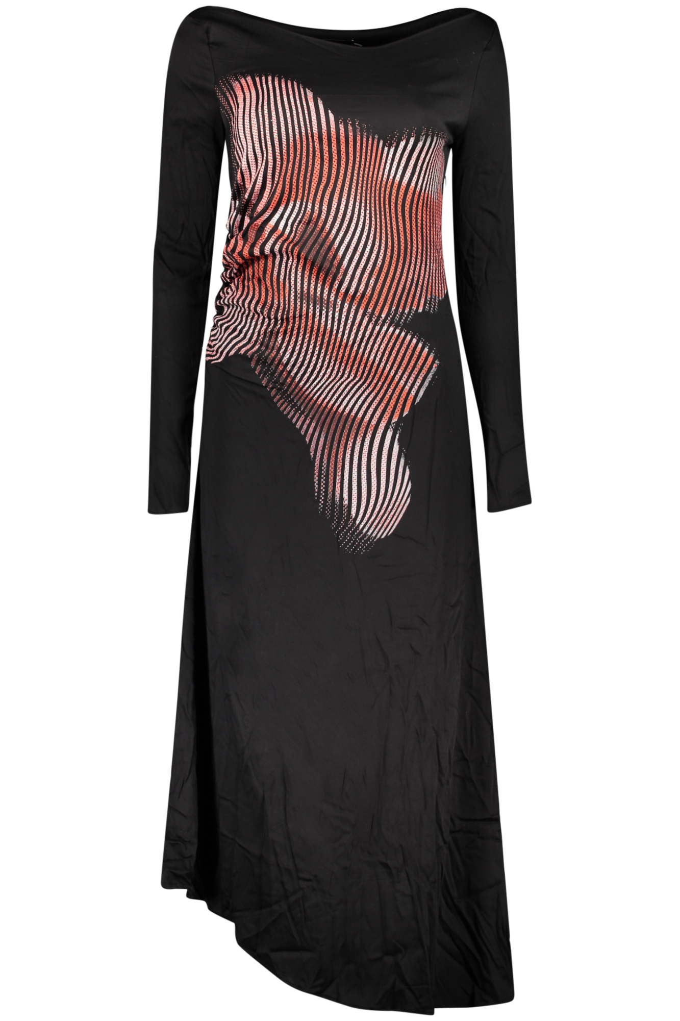 DESIGUAL WOMEN'S LONG BLACK DRESS DESIGUAL WOMEN'S LONG BLACK DRESS