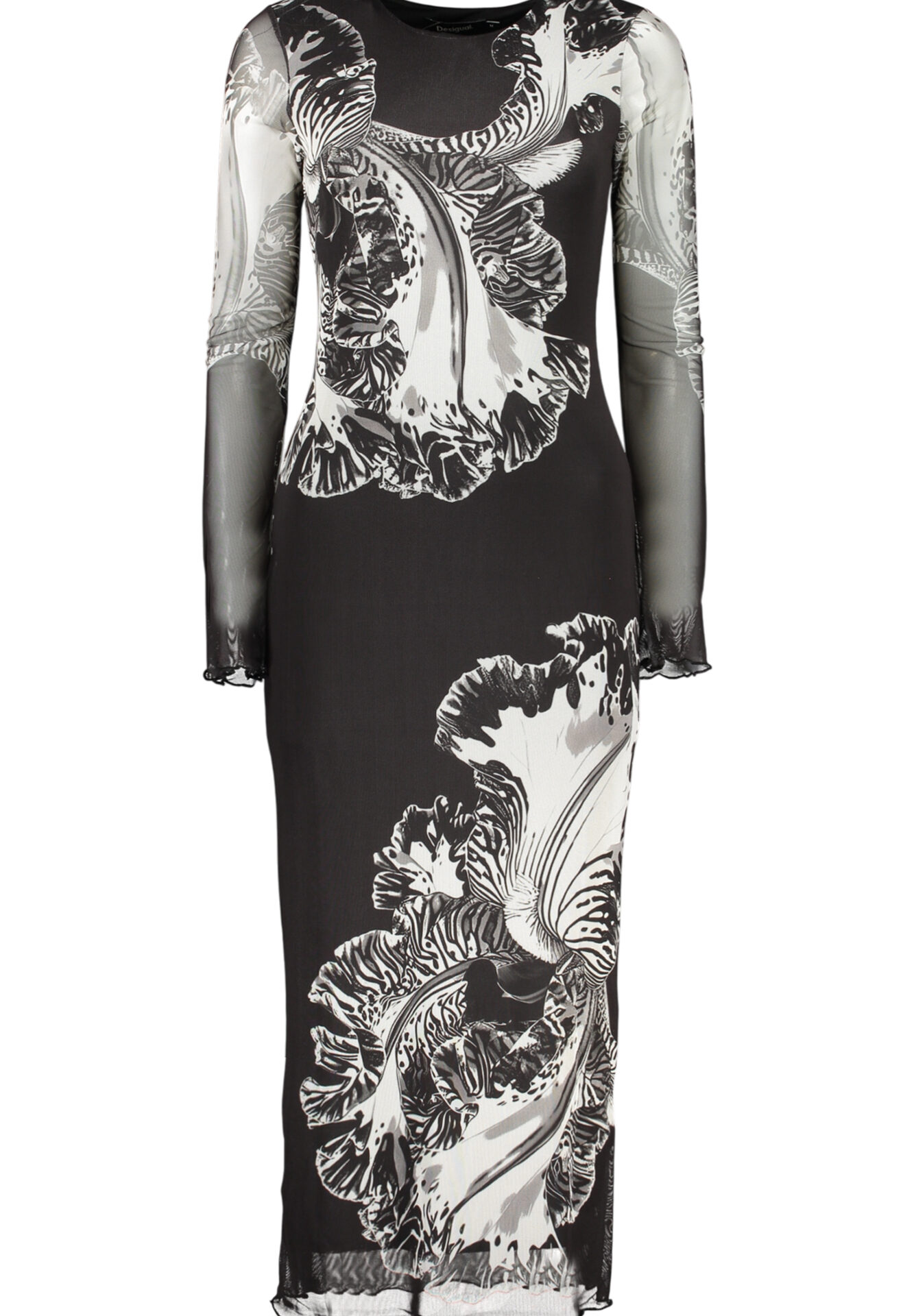 DESIGUAL WOMEN'S LONG BLACK DRESS