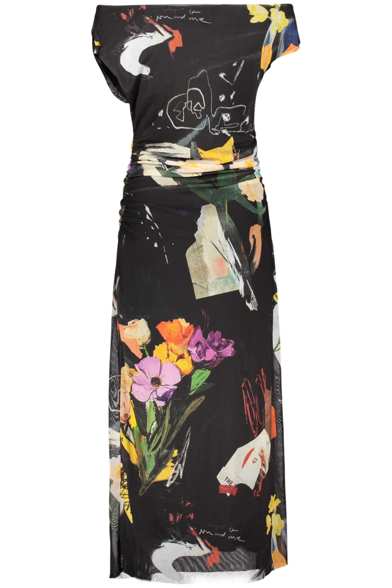 DESIGUAL juoda ilga moteriška suknelė DESIGUAL juoda ilga moteriška suknelė - Image 2