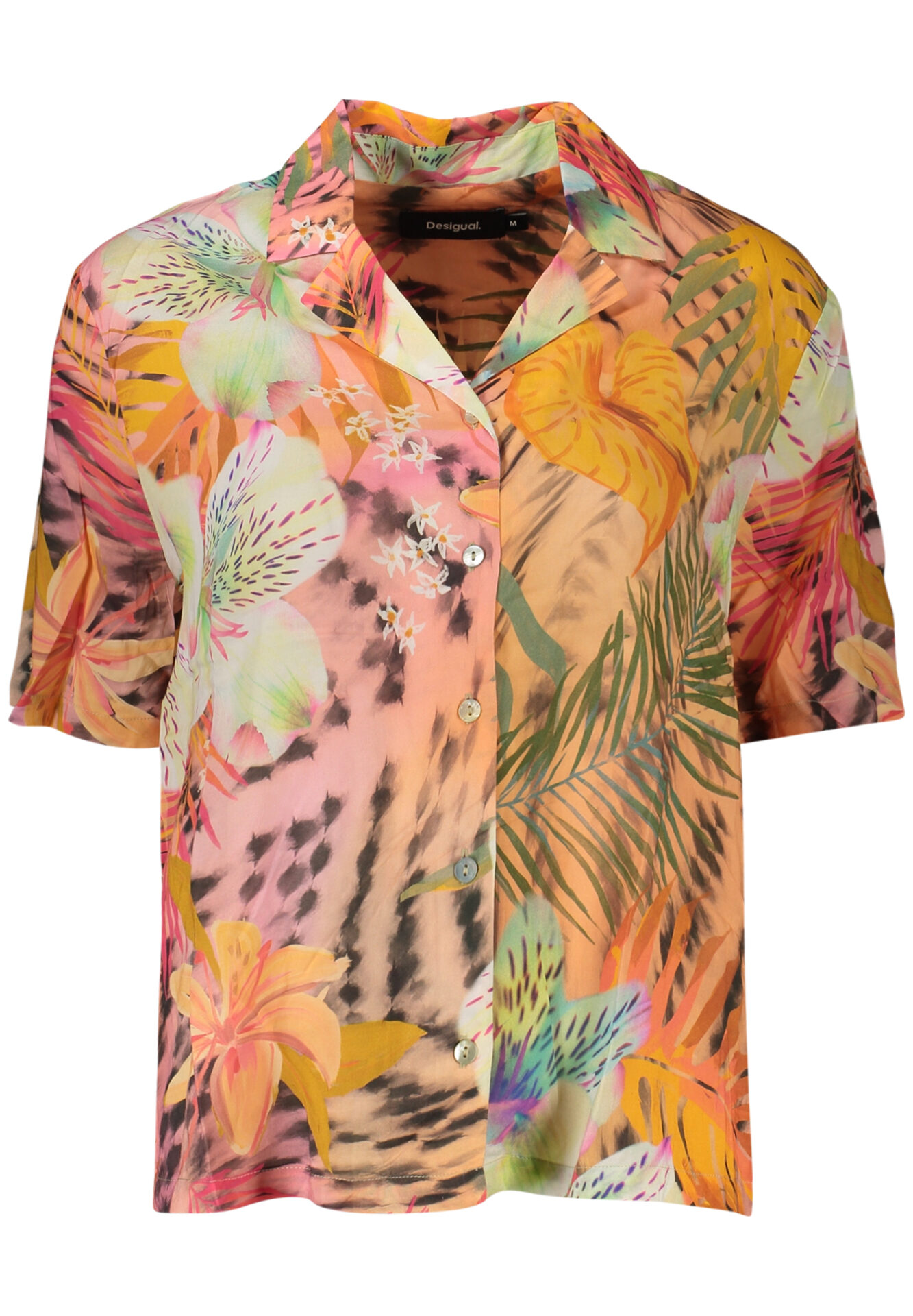 DESIGUAL WOMEN'S SHORT-SLEEVED SHIRT, ORANGE