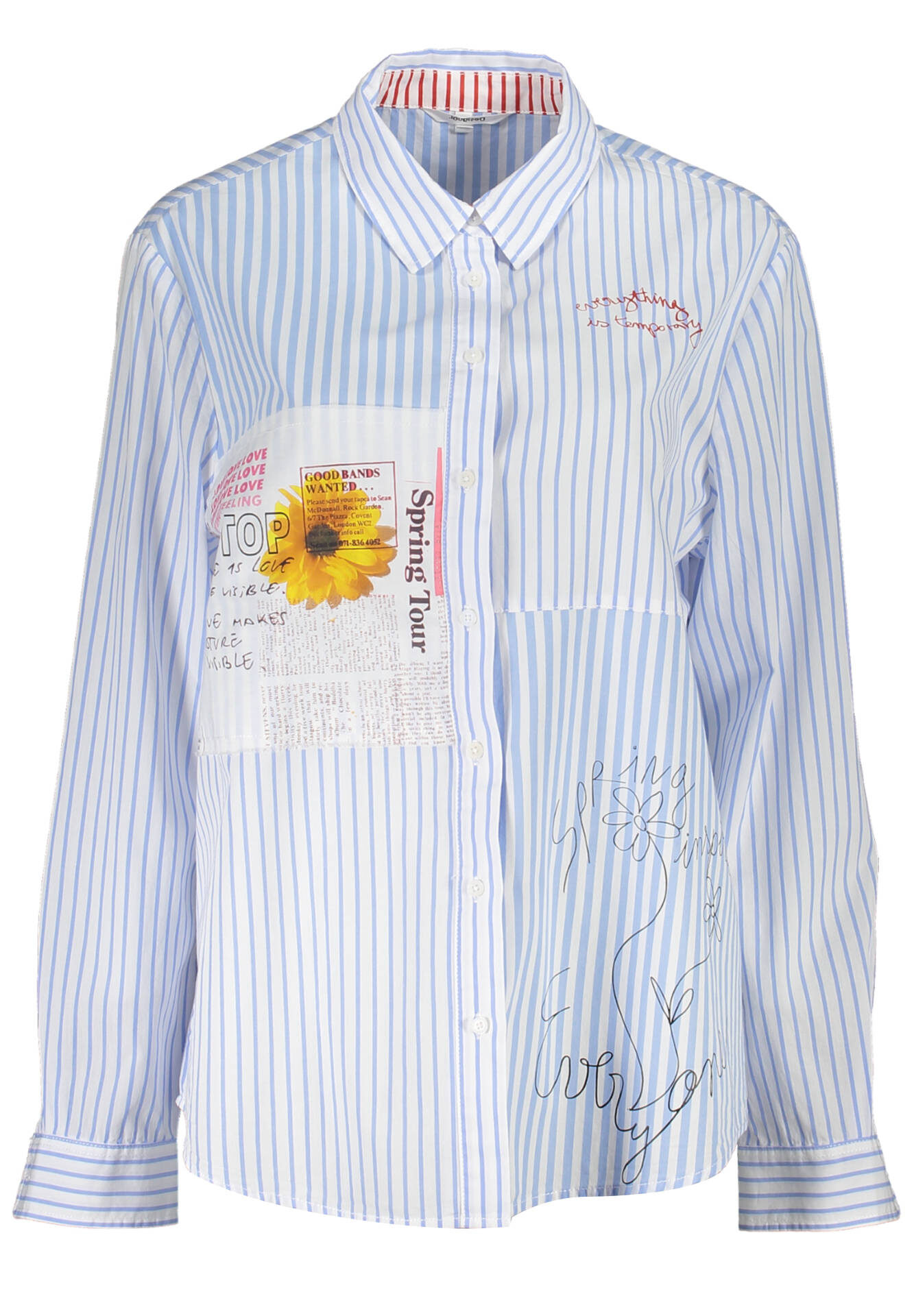 DESIGUAL LONG SLEEVE SHIRT WOMEN BLUE