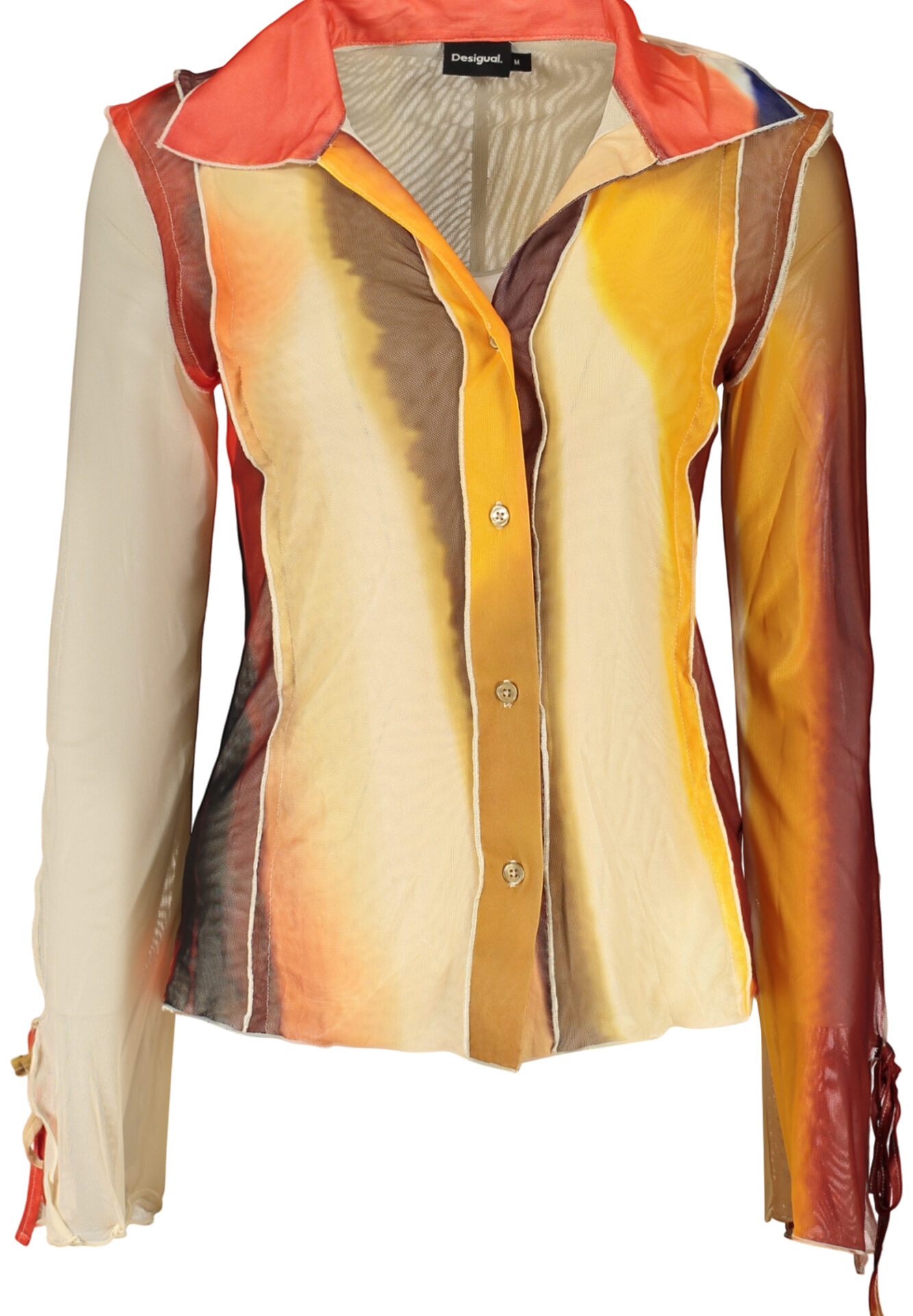 DESIGUAL WOMEN'S LONG-SLEEVED SHIRT, BEIGE