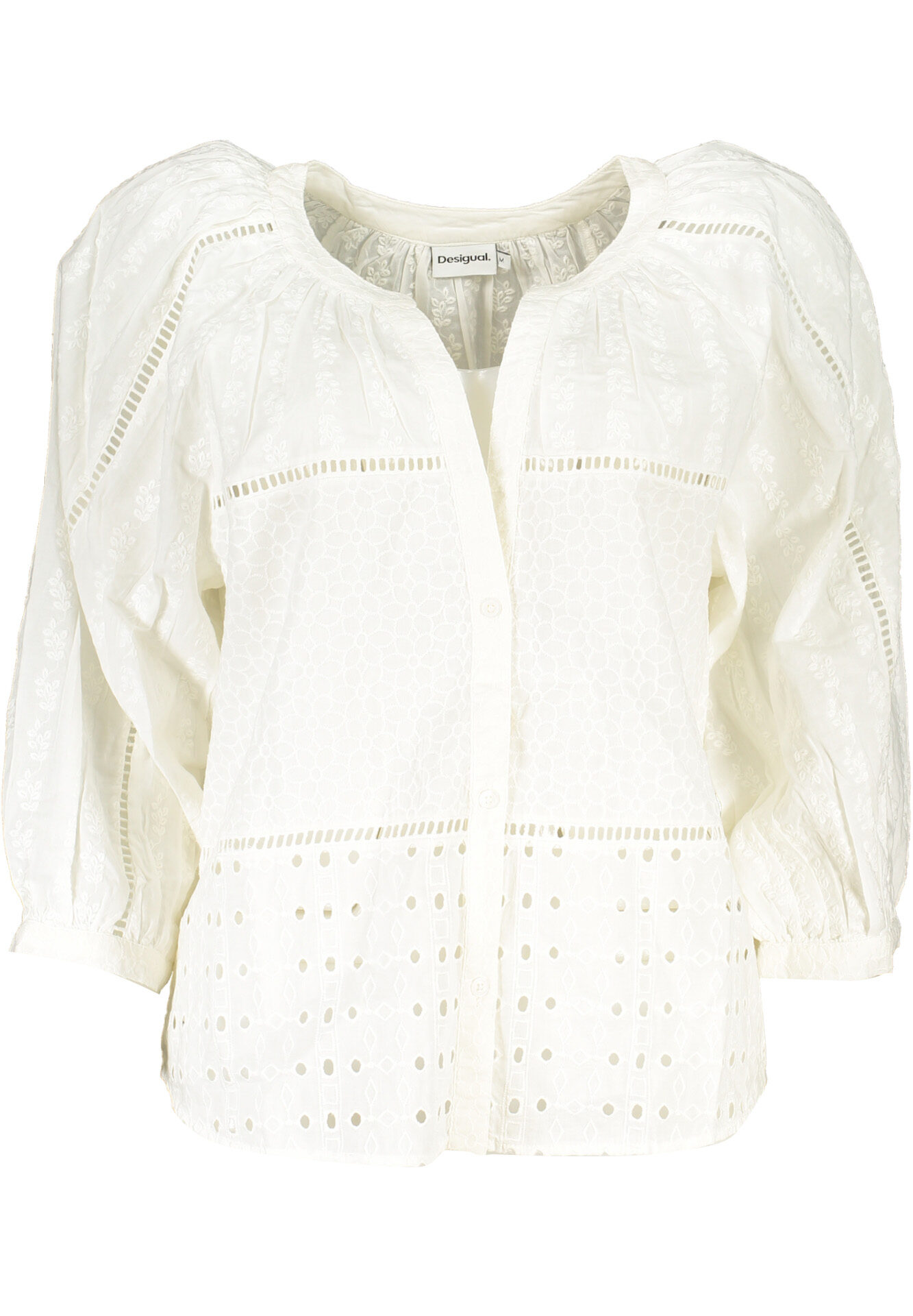 DESIGUAL WOMEN'S LONG SLEEVE SHIRT WHITE