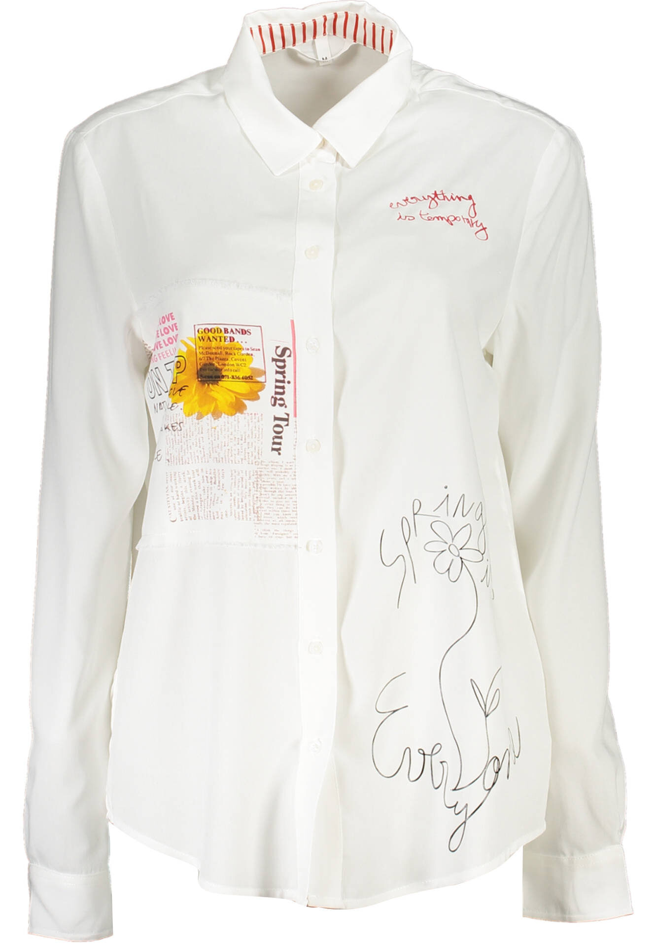 DESIGUAL LONG SLEEVE SHIRT WOMEN WHITE