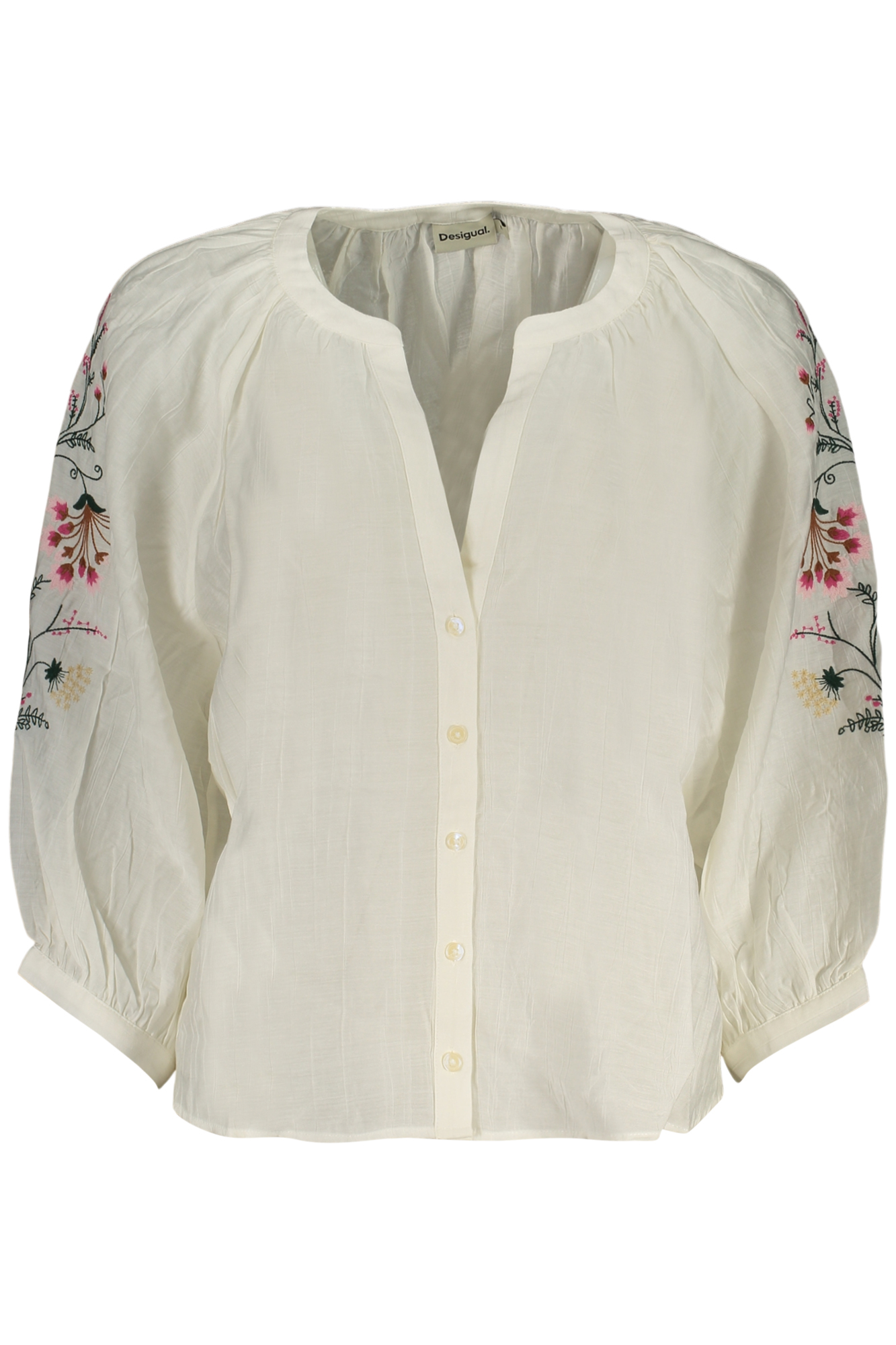 DESIGUAL WOMEN'S LONG-SLEEVED SHIRT WHITE DESIGUAL WOMEN'S LONG-SLEEVED SHIRT WHITE