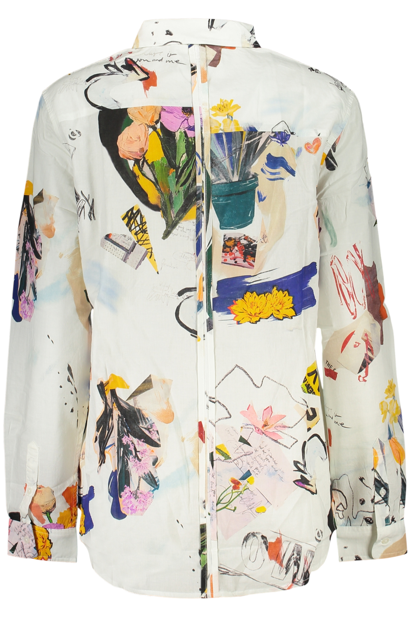 DESIGUAL WOMEN'S LONG-SLEEVED SHIRT WHITE DESIGUAL WOMEN'S LONG-SLEEVED SHIRT WHITE - Image 2