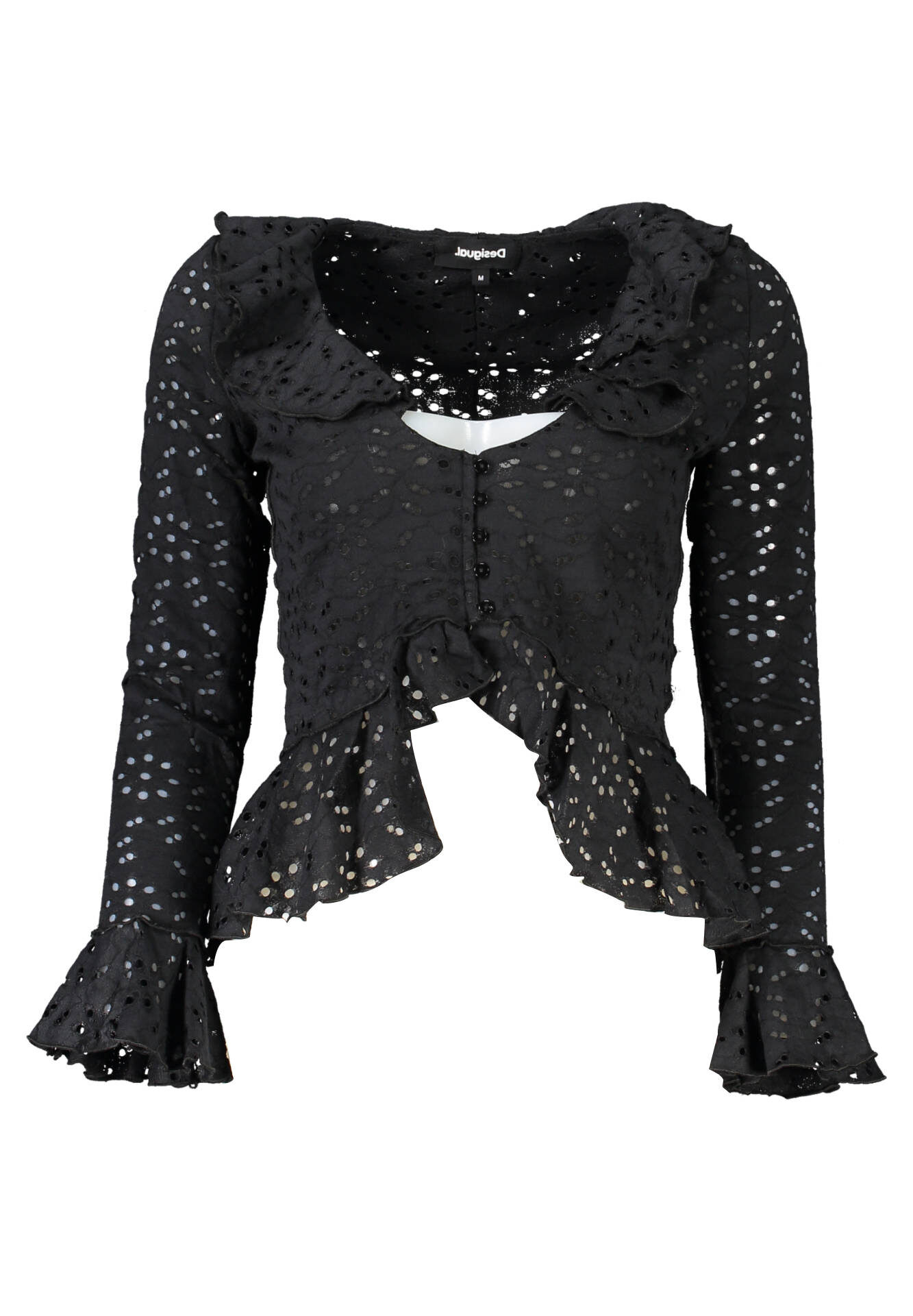DESIGUAL LONG SLEEVE SHIRT WOMEN BLACK