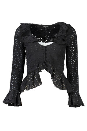 DESIGUAL LONG SLEEVE SHIRT WOMEN BLACK