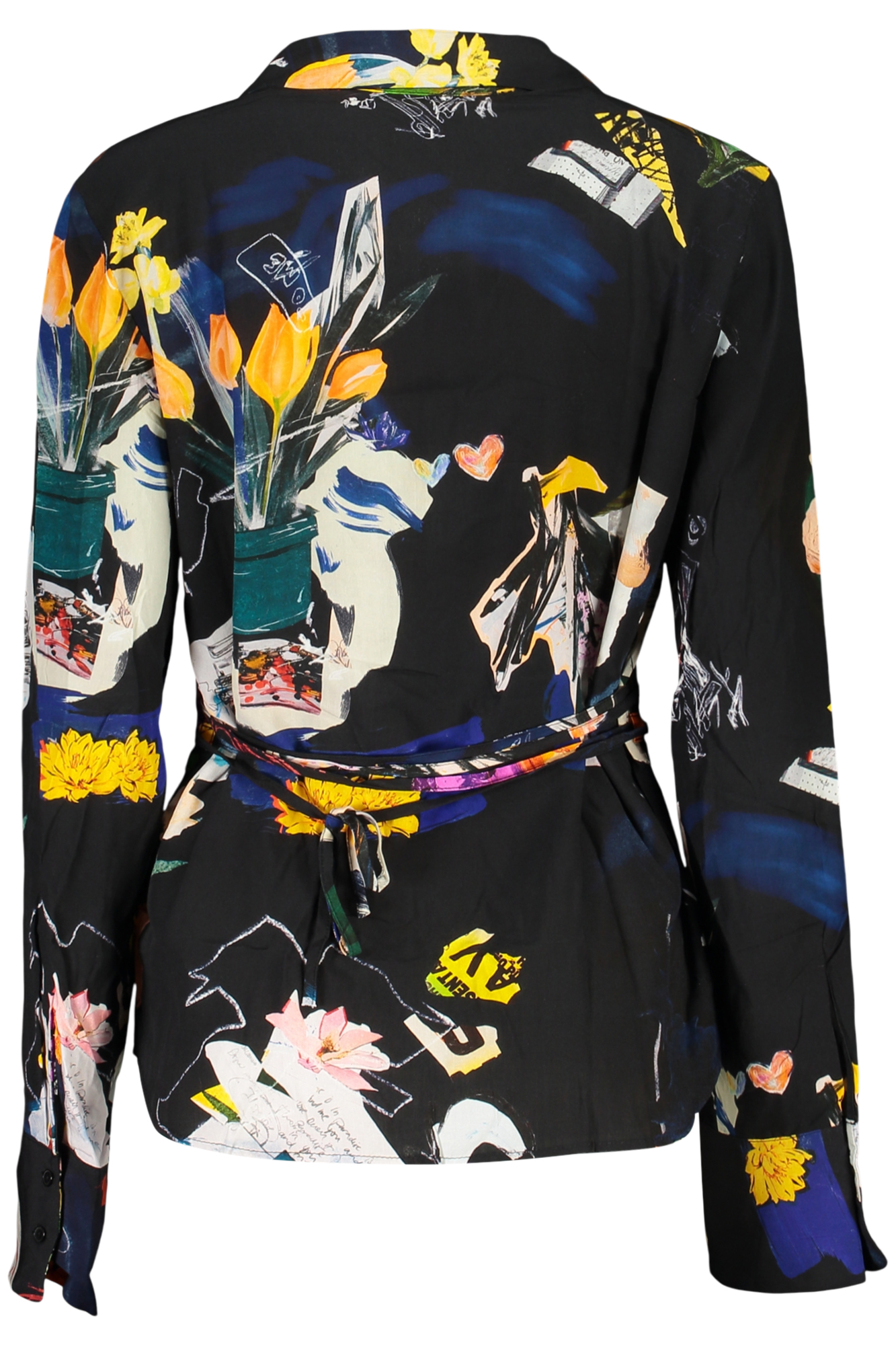 DESIGUAL WOMEN'S LONG-SLEEVED SHIRT, BLACK DESIGUAL WOMEN'S LONG-SLEEVED SHIRT, BLACK - Image 2