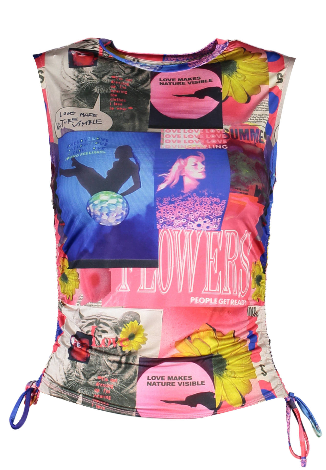 DESIGUAL WOMEN'S BLUE TANK TOP