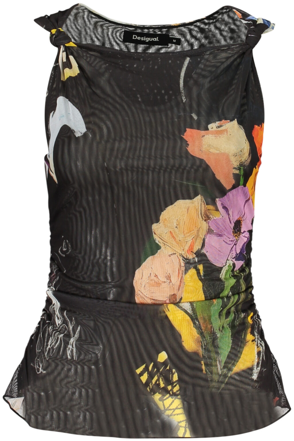 DESIGUAL juoda moteriška palaidinė be rankovių