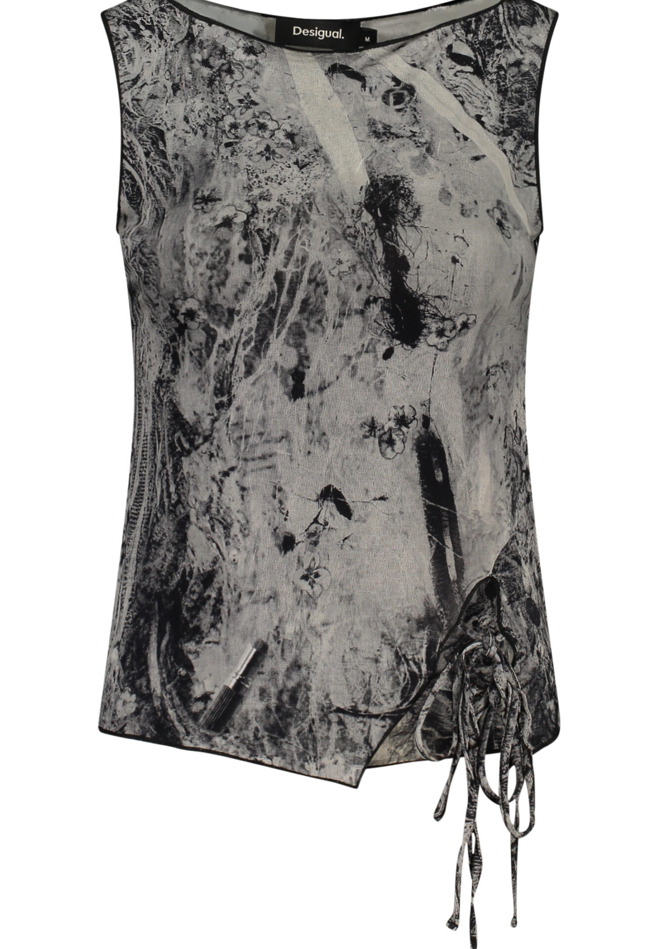 DESIGUAL WOMEN'S BLACK TANK TOP
